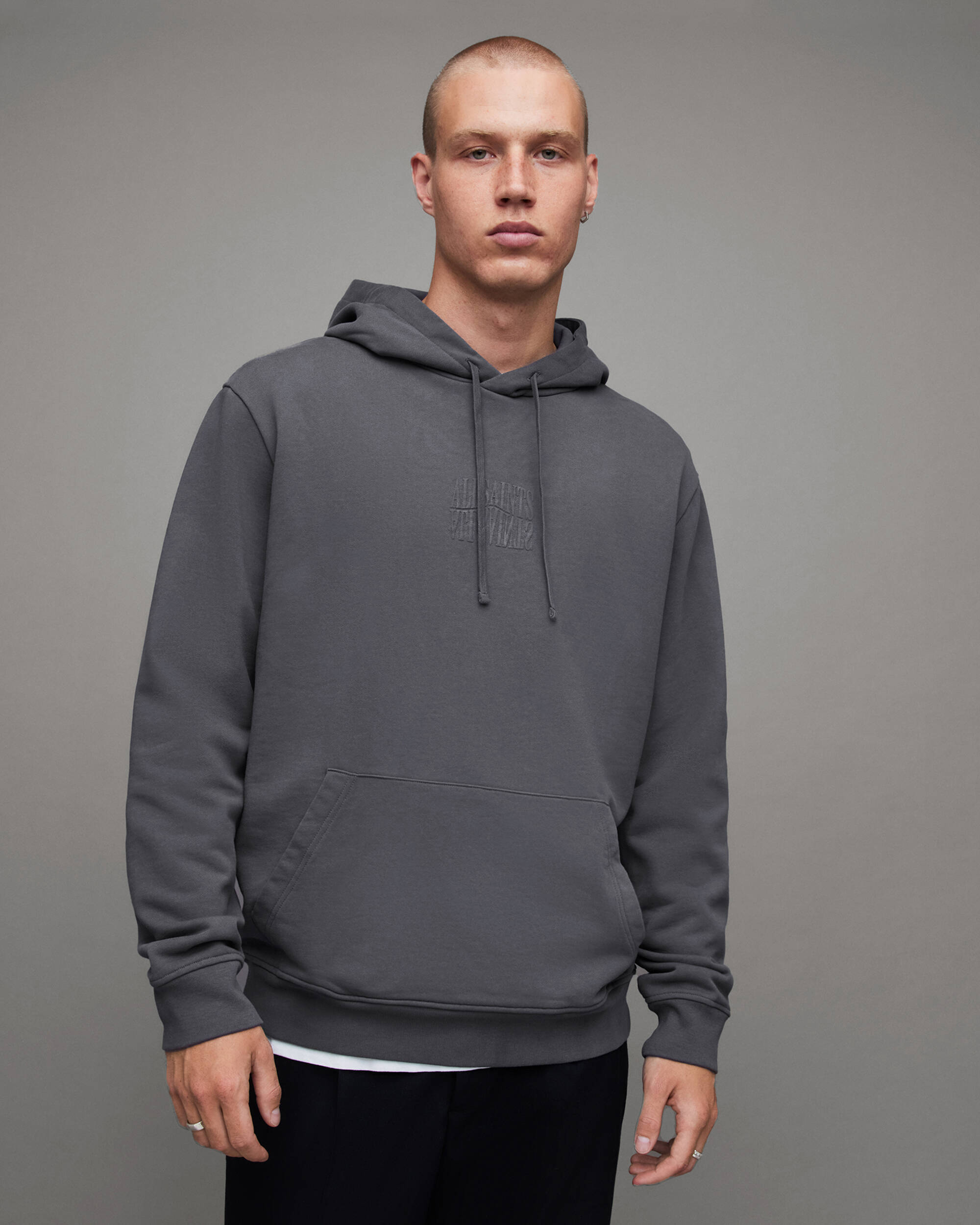 Varden Textured Logo Relaxed Fit Hoodie  large image number 1