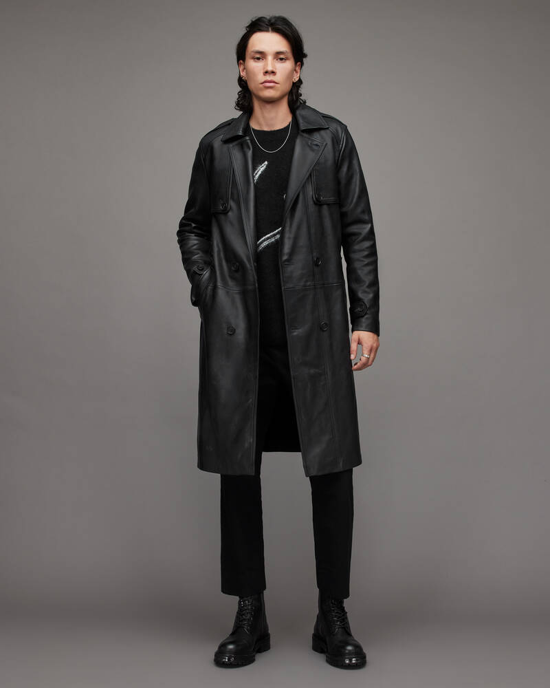 Oken Leather Trench Coat  large image number 1