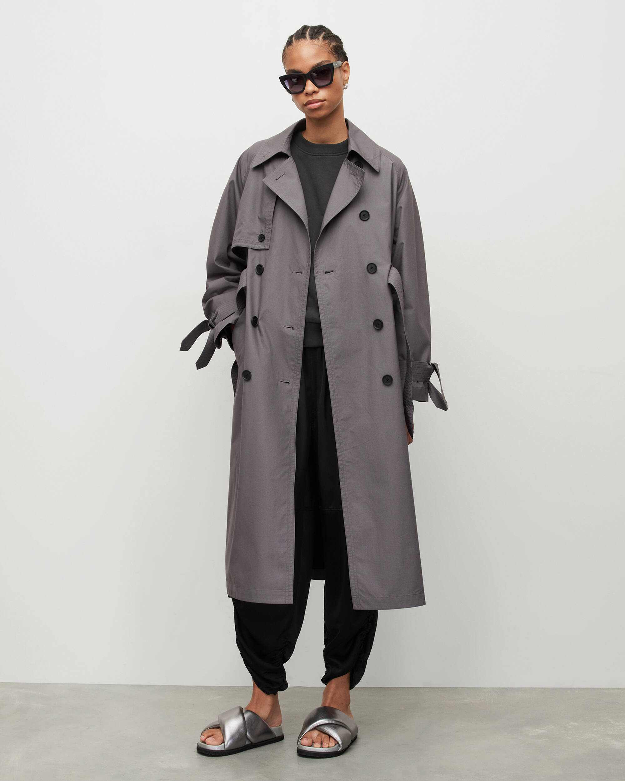 Elltee Double Breasted Trench Coat  large image number 1