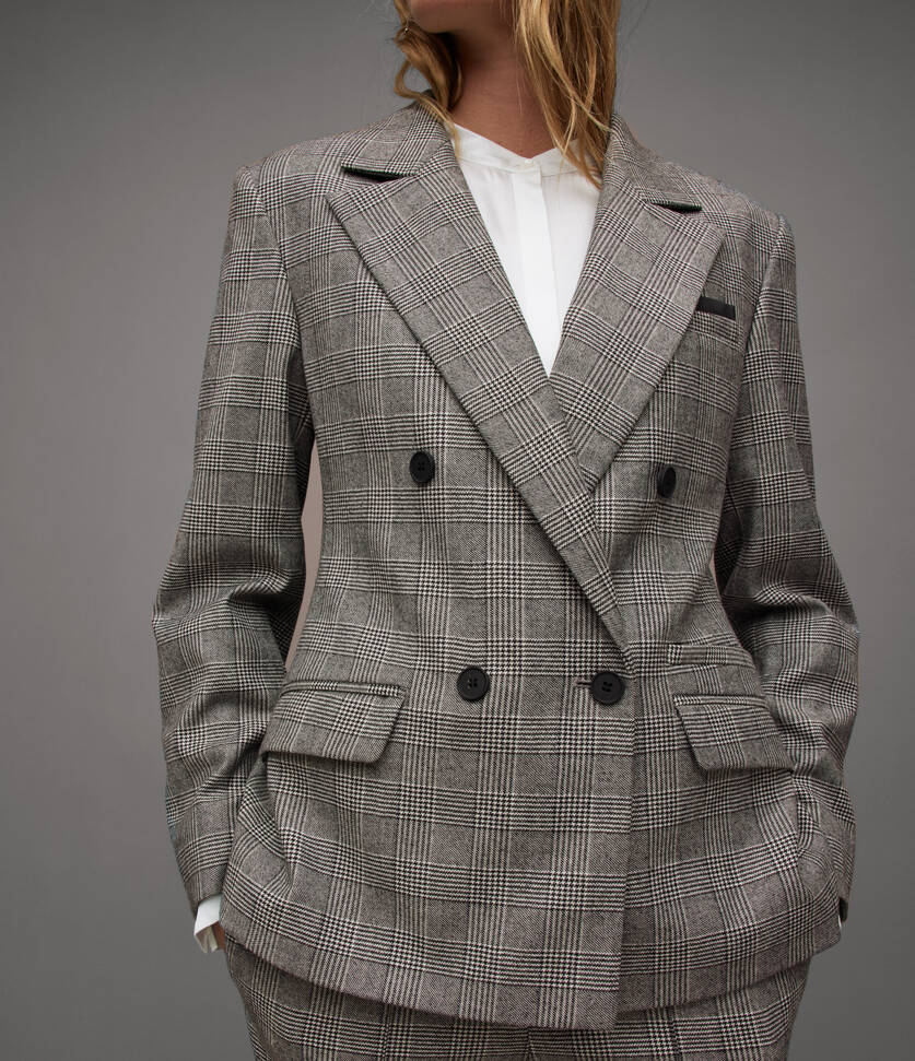 Bea Woven Checked Slim Fit Suit  large image number 3