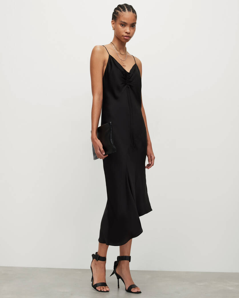 AllSaints Women's Alexia Asymmetric Dress - Black - Size 14 UK/10 US