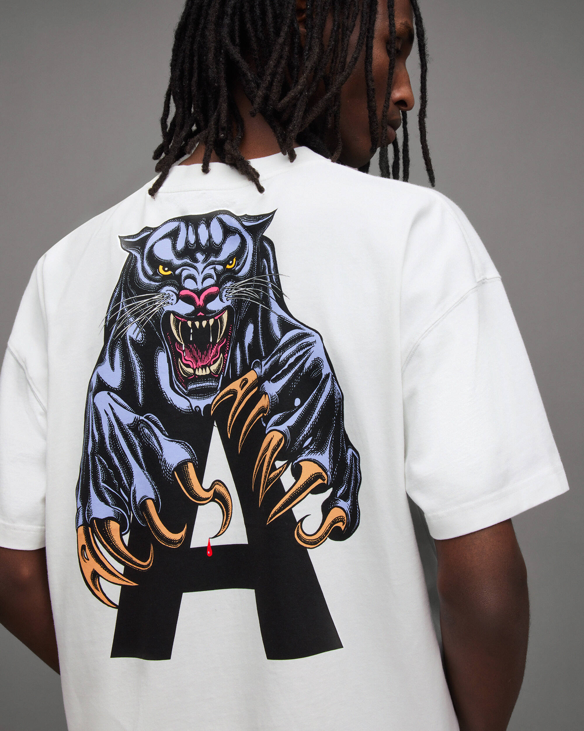 Beast Oversized Panther Crew T-Shirt  large image number 5