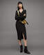 Chara Ribbed Bodycon V-Neck Midi Dress  large image number 1