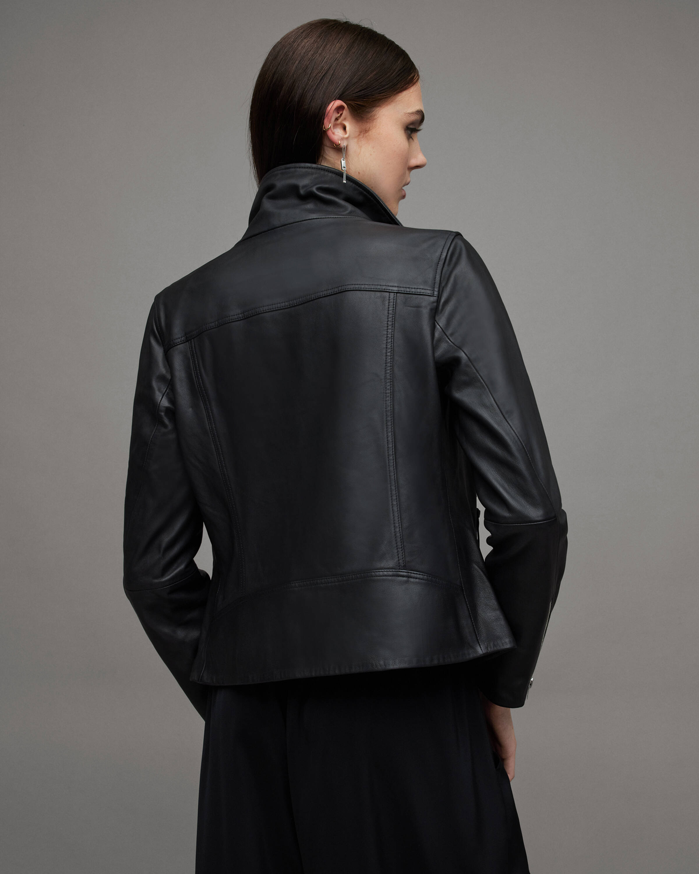 Women's Ellis Leather Jacket - Back View