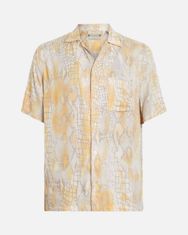 Skrale Snake Print Relaxed Fit Shirt