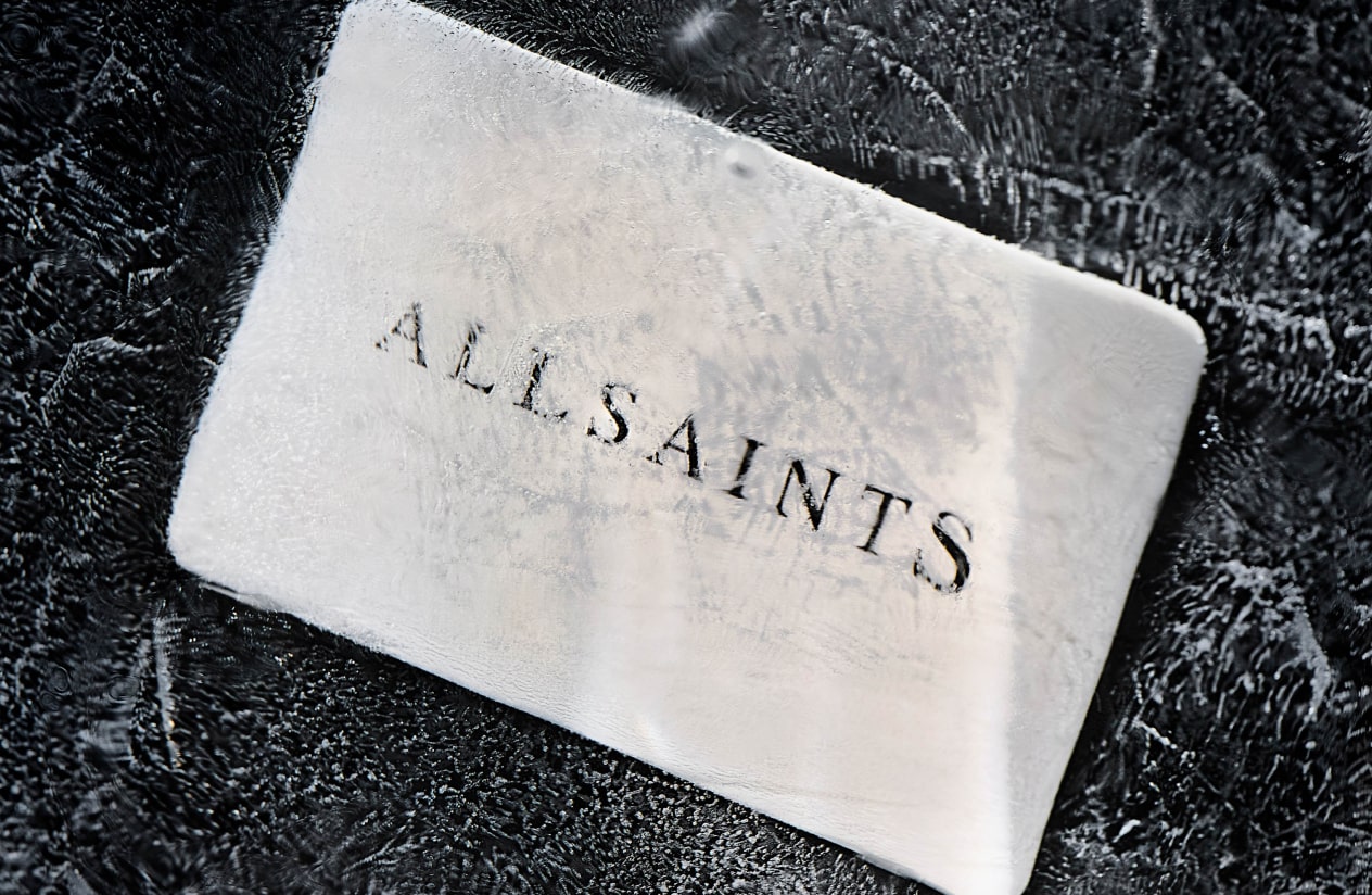 A Gift Card frozen in an ice cube.