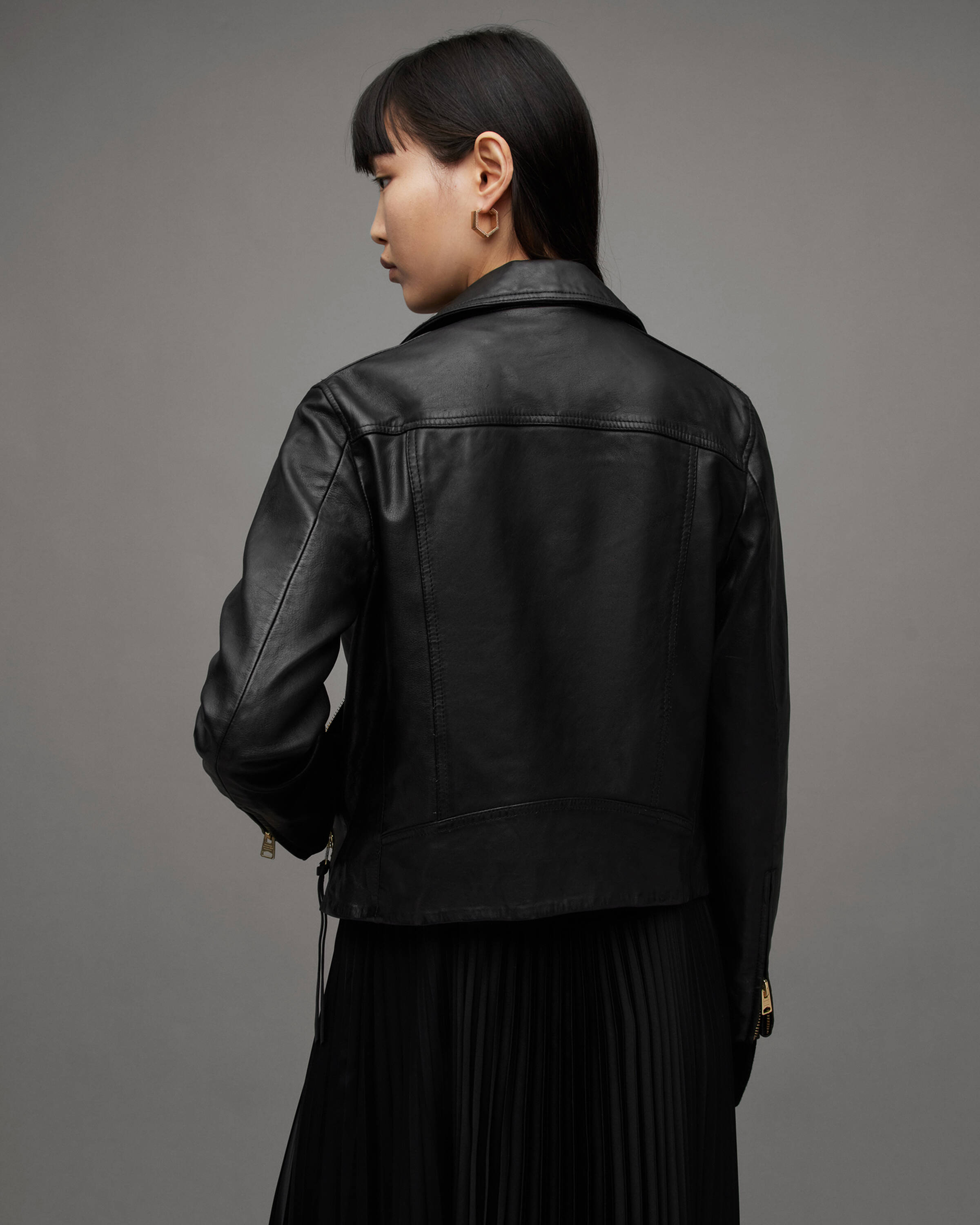 Women's Dalby Leather Jacket - Back View