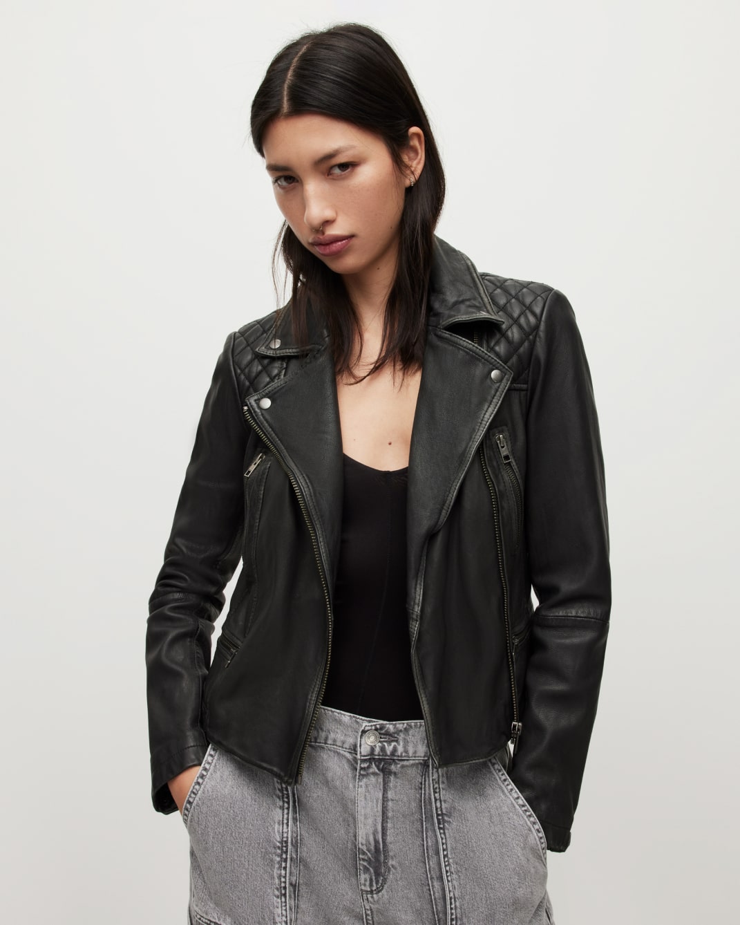Women's Leather Size Guide | How to Wear Leather Jackets | ALLSAINTS