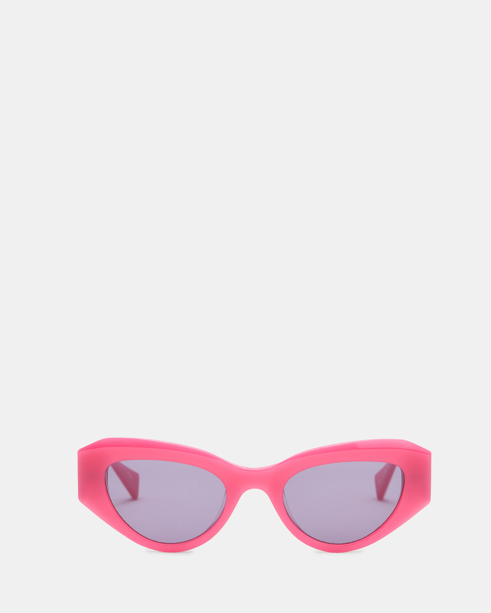 AllSaints Calypso Bevelled Cat Eye Sunglasses,, Hot Pink