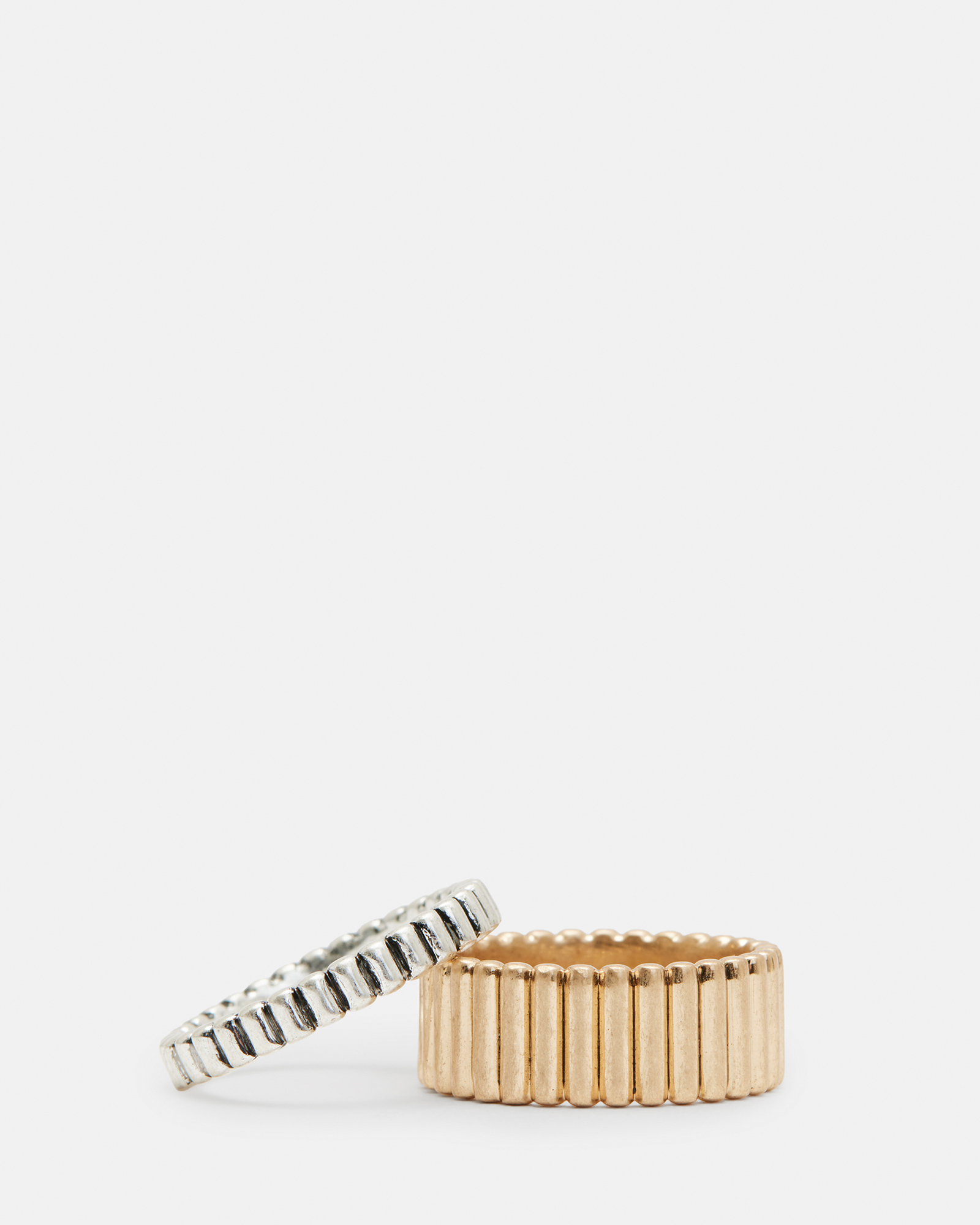 AllSaints Darcy Two Tone Ring Set