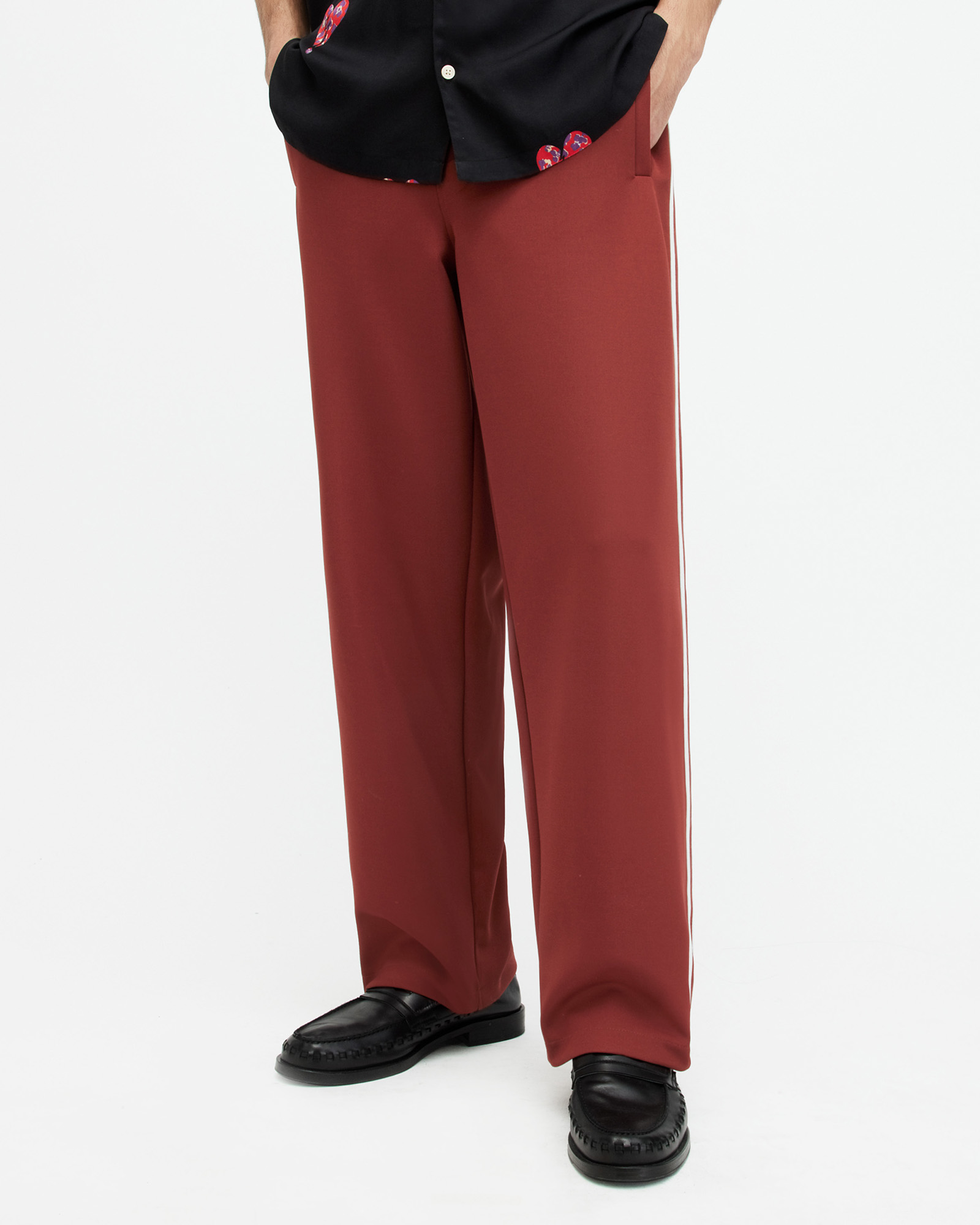 Allsaints Oren Straight Fit Sweatpants In Imperial Red