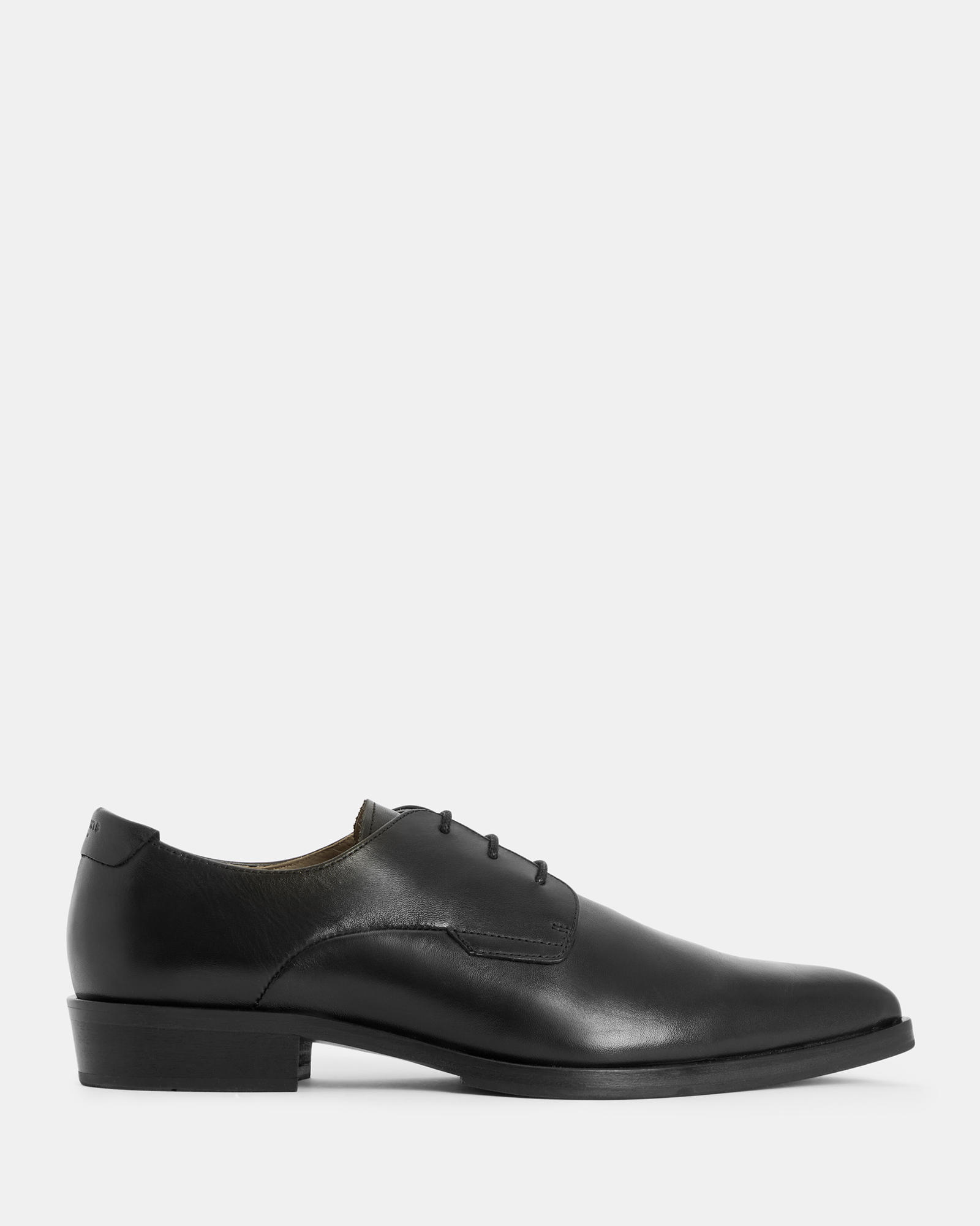 Mick Pointed Leather Lace Up Shoes Black | ALLSAINTS