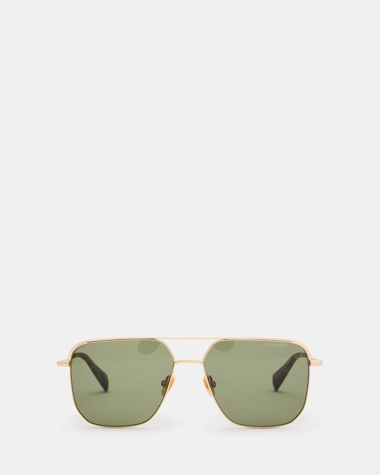 AllSaints Swift Square Aviator Sunglasses,, Gold, Size: One Size