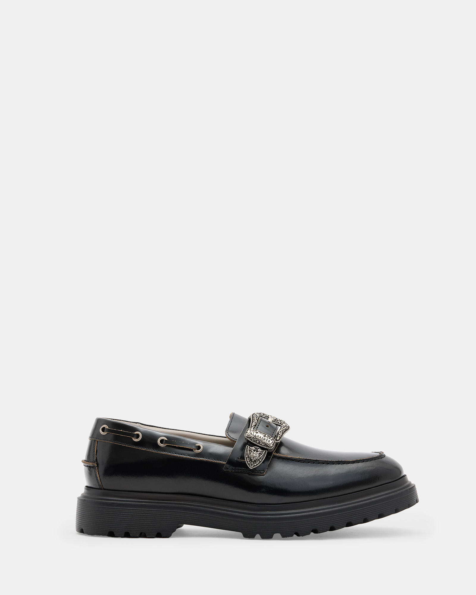 AllSaints Hanbury Leather Western Loafers