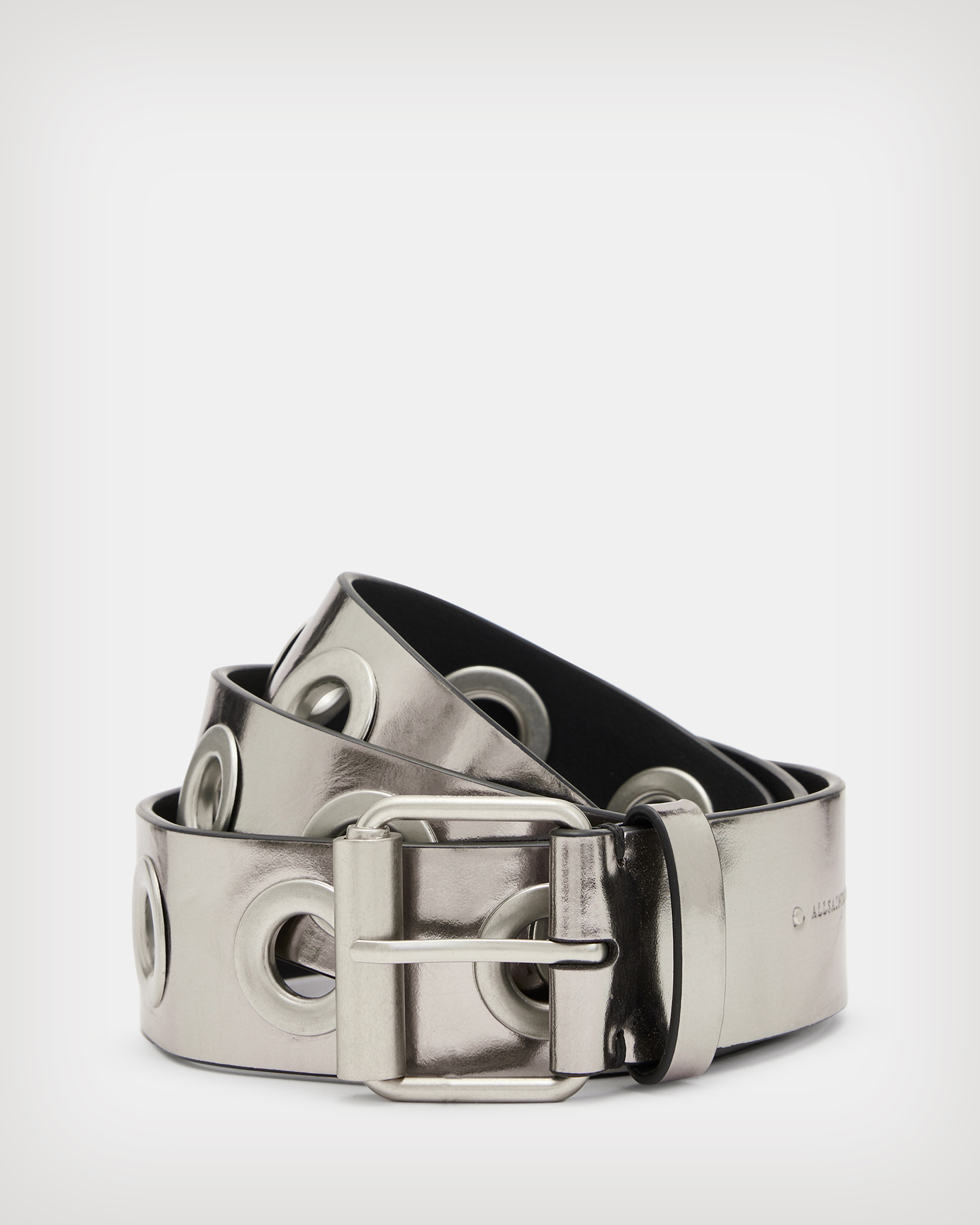 AllSaints Dani Metallic Leather Belt