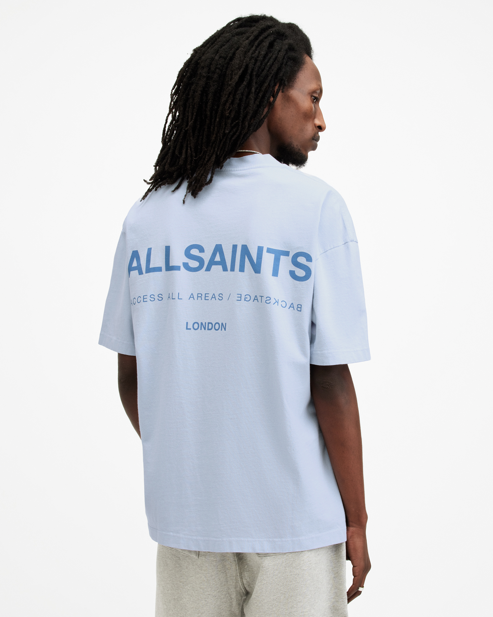 AllSaints Access Oversized Crew Neck T-Shirt,, BETHEL BLUE