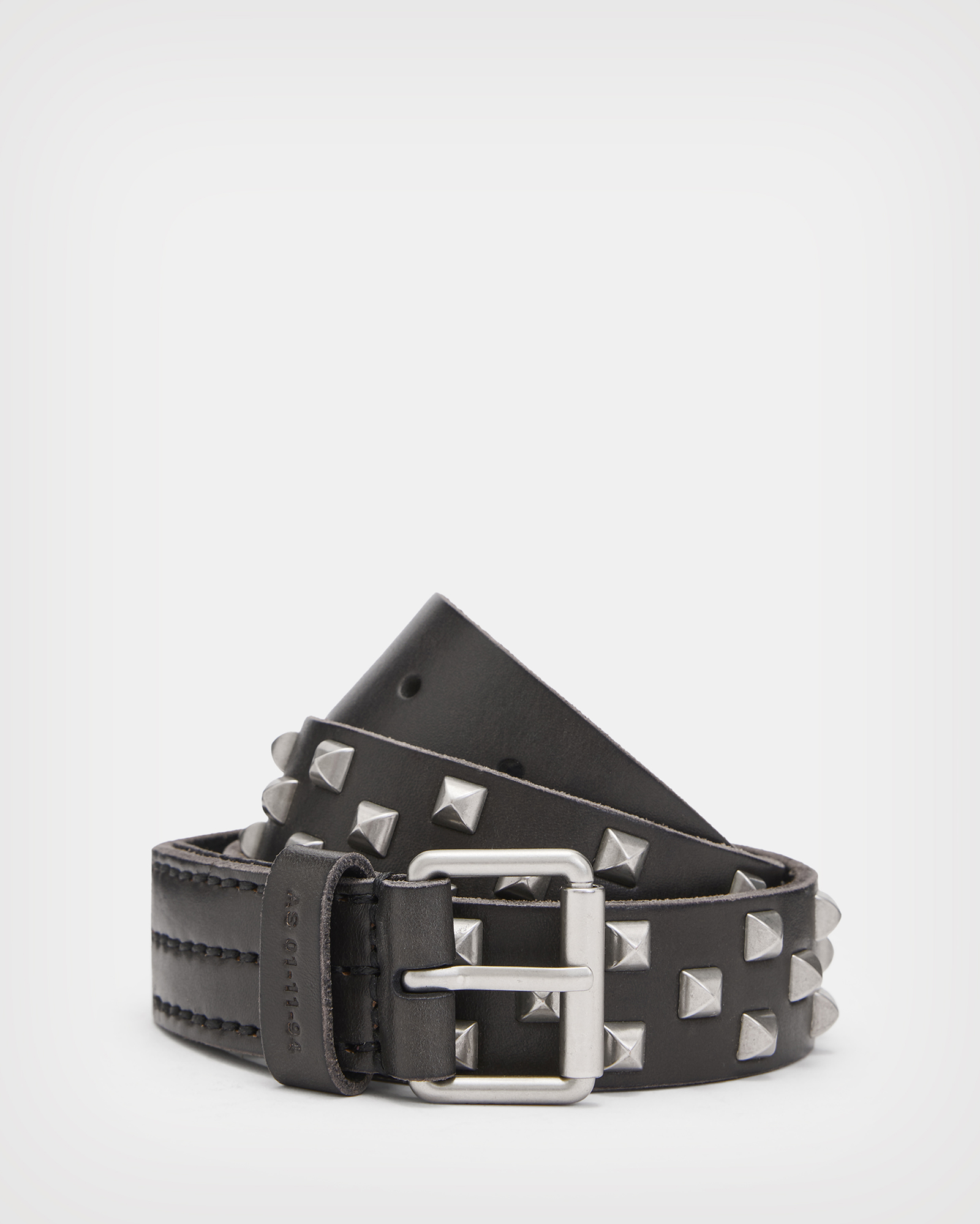 AllSaints Ashby Studded Leather Belt
