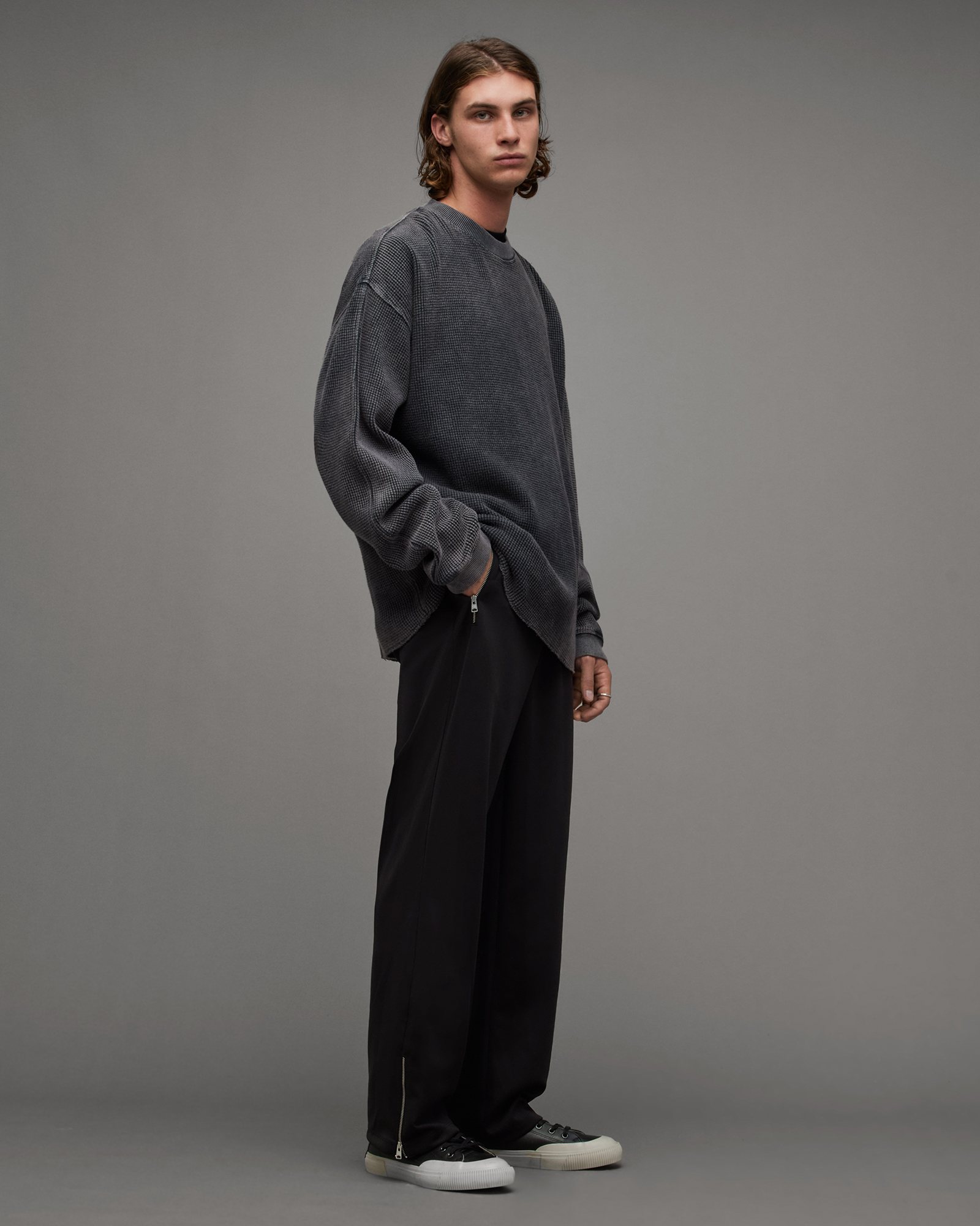 AllSaints Hunter Straight Fit Recycled Sweatpants