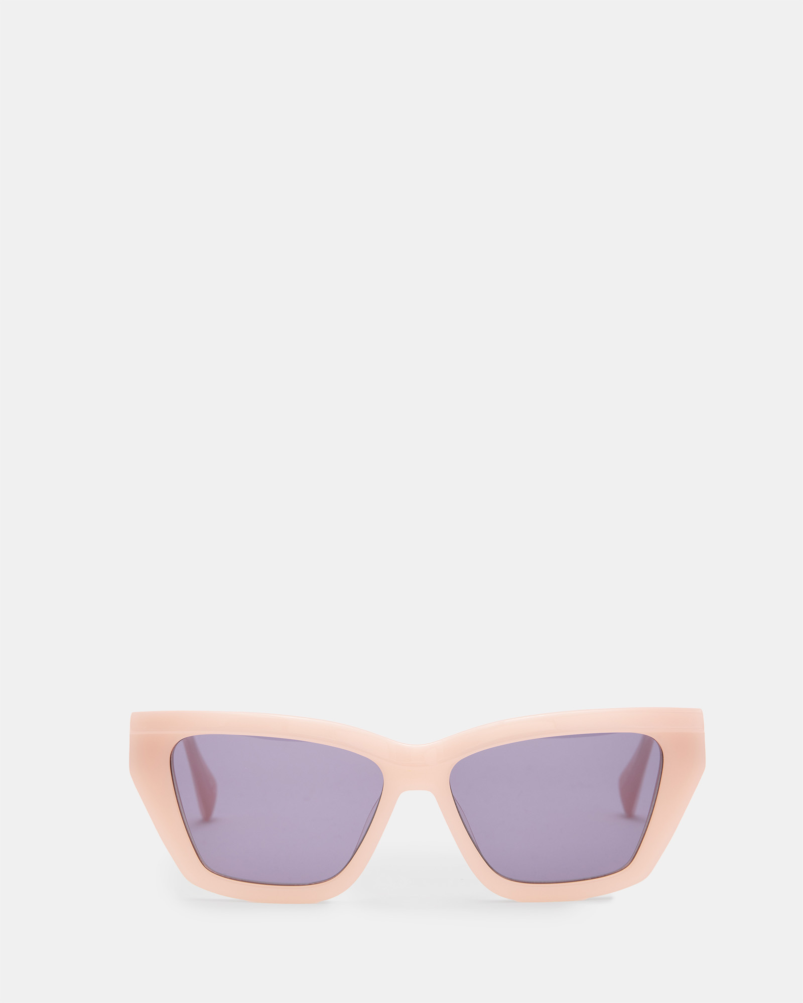 AllSaints Kitty Rectangular Cat Eye Sunglasses,, PLASTER PINK