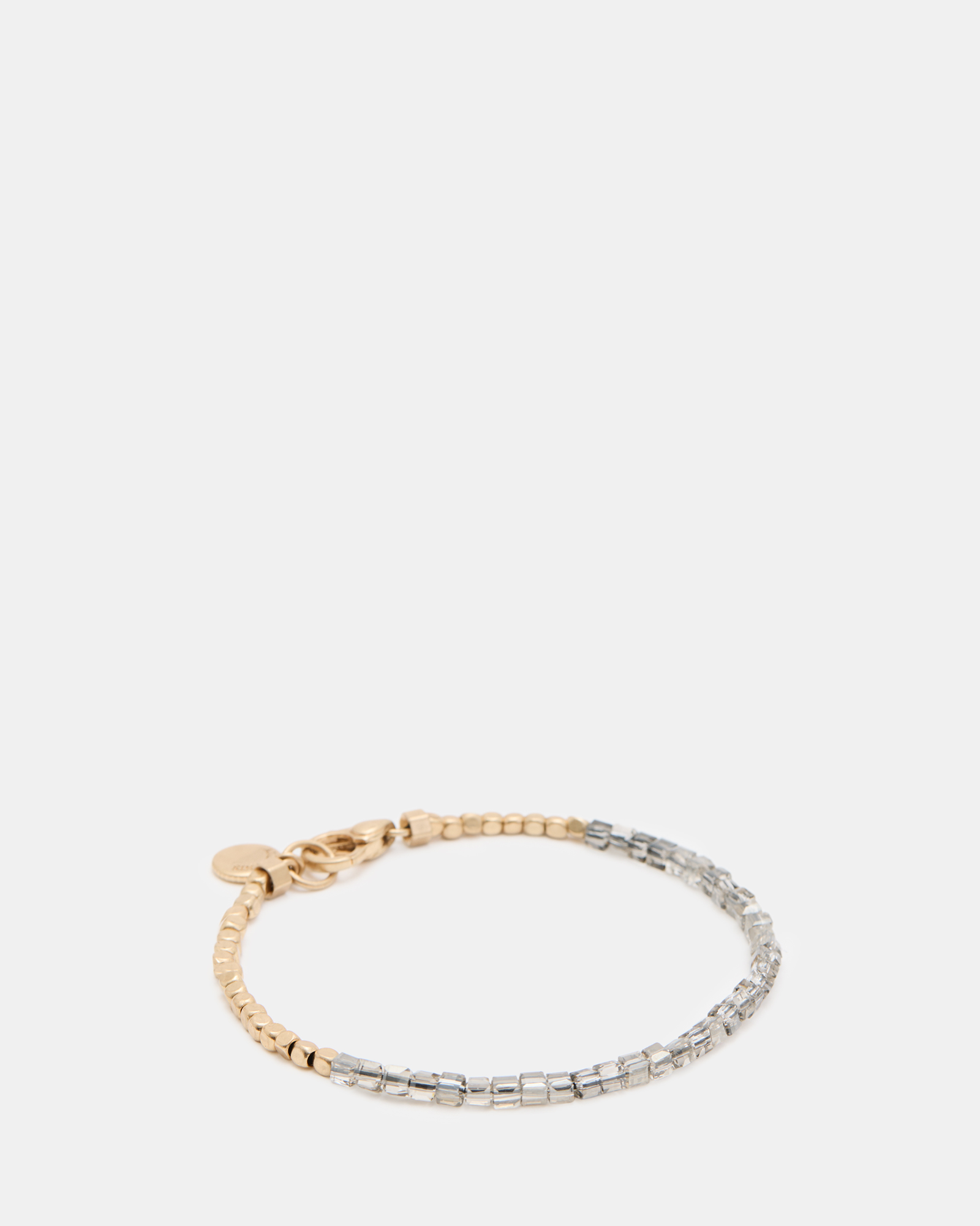 AllSaints Bora Beaded Bracelet,, WARM BRASS/GREY