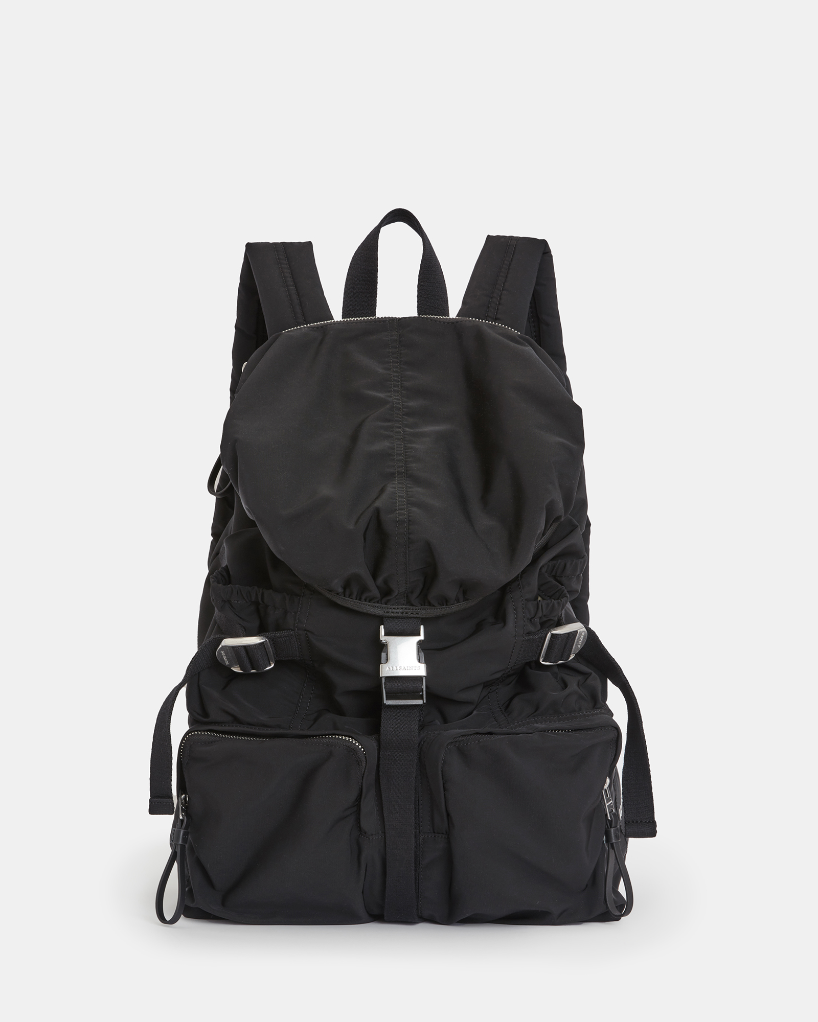 AllSaints Ren Recycled Backpack,, Black