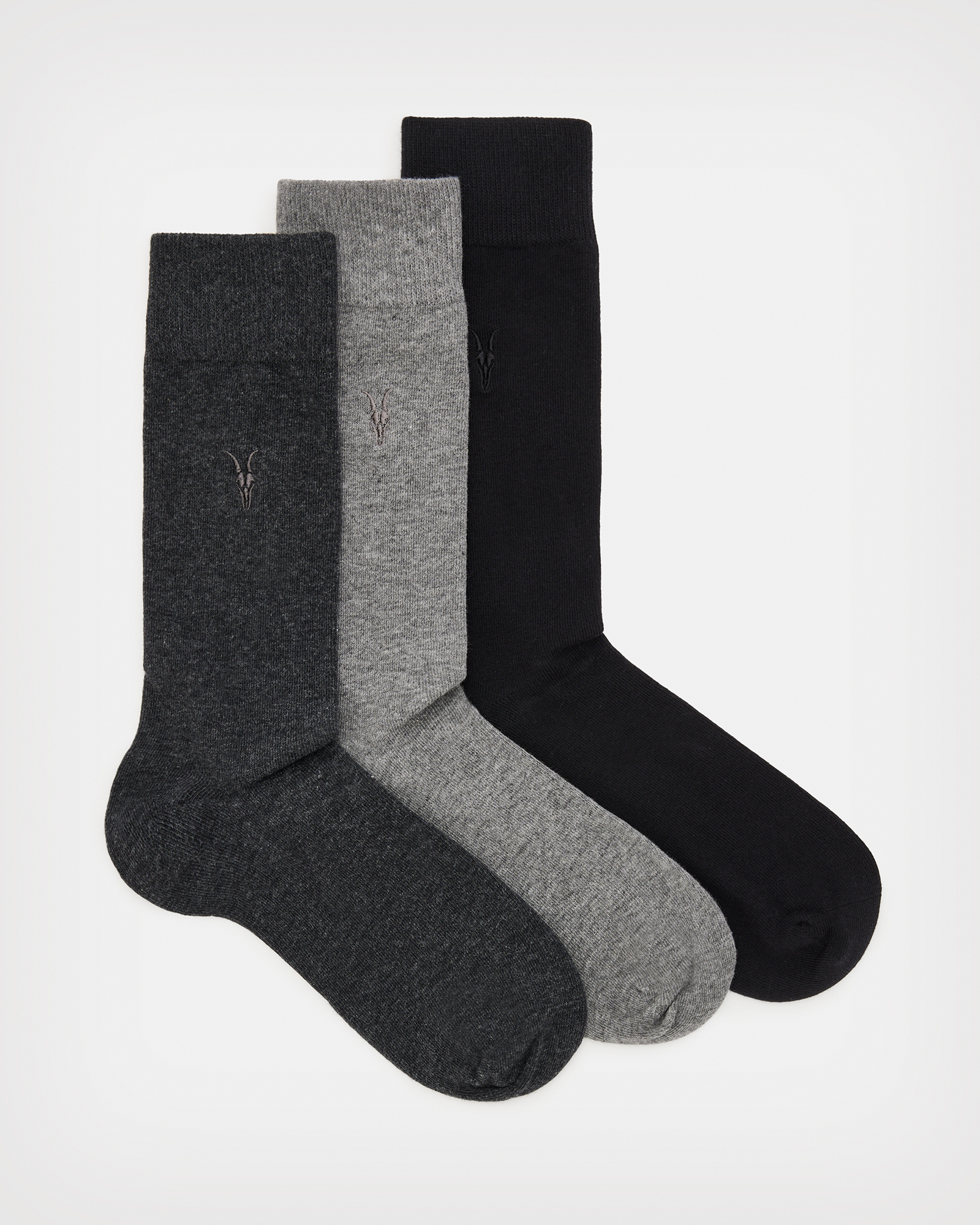 AllSaints Adan Ramskull 3 Pack Socks