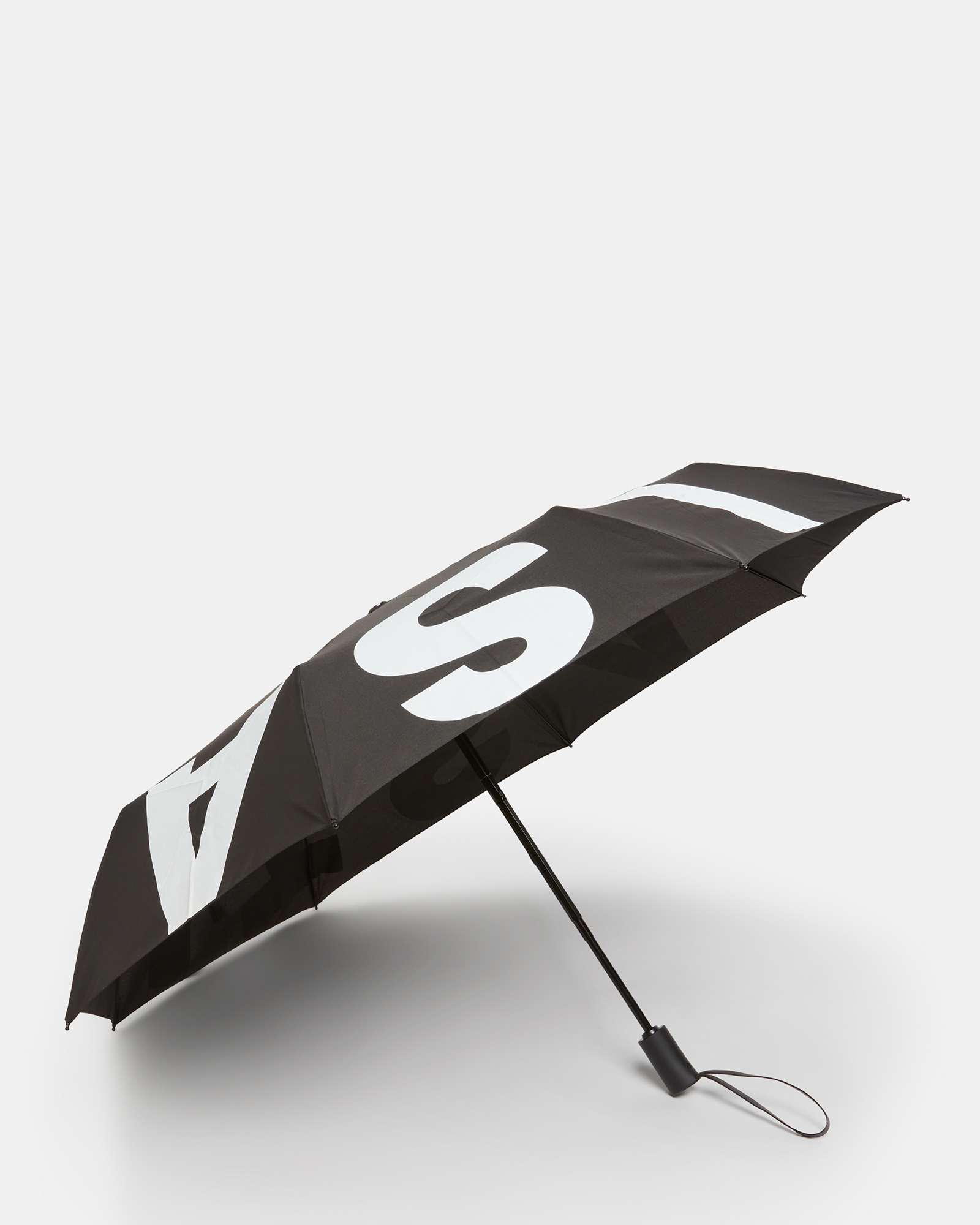 Allsaints Tierra Logo Printed Umbrella In Black