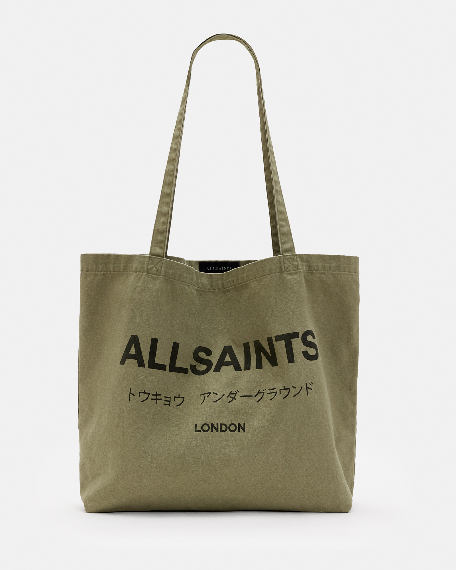 Underground Shopper Tote Bag NORI GREEN/BLACK | ALLSAINTS