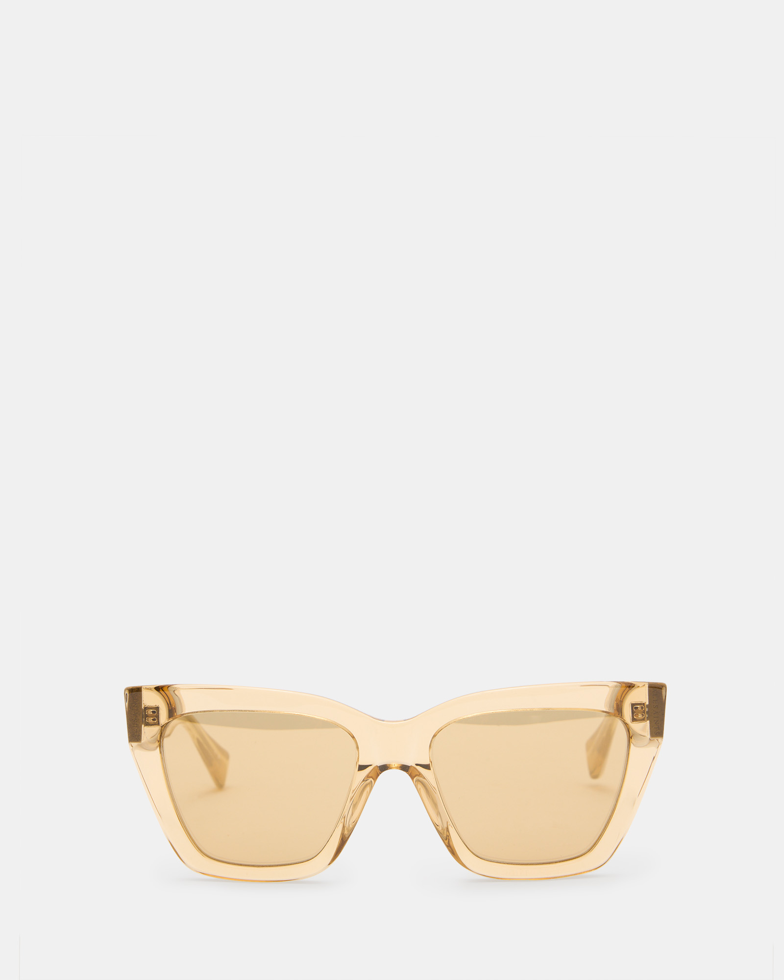 AllSaints Minerva Cat Eye Sunglasses,, MIRROR GOLD