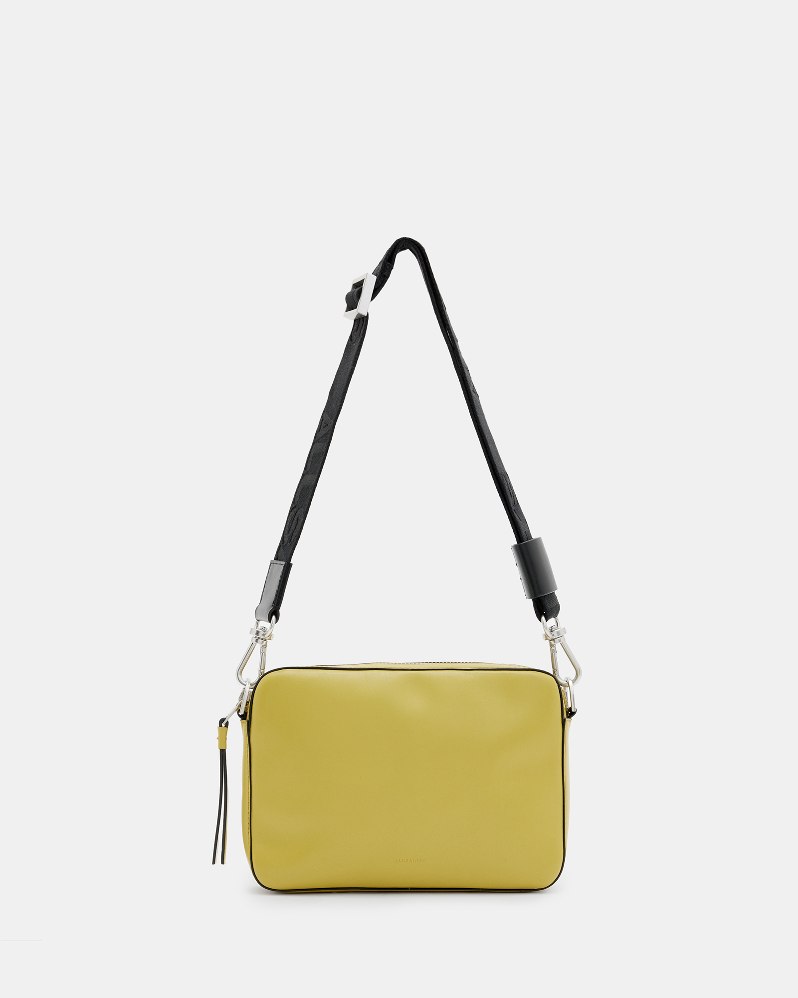 Allsaints Lucille Leather Crossbody Bag In Sap Green