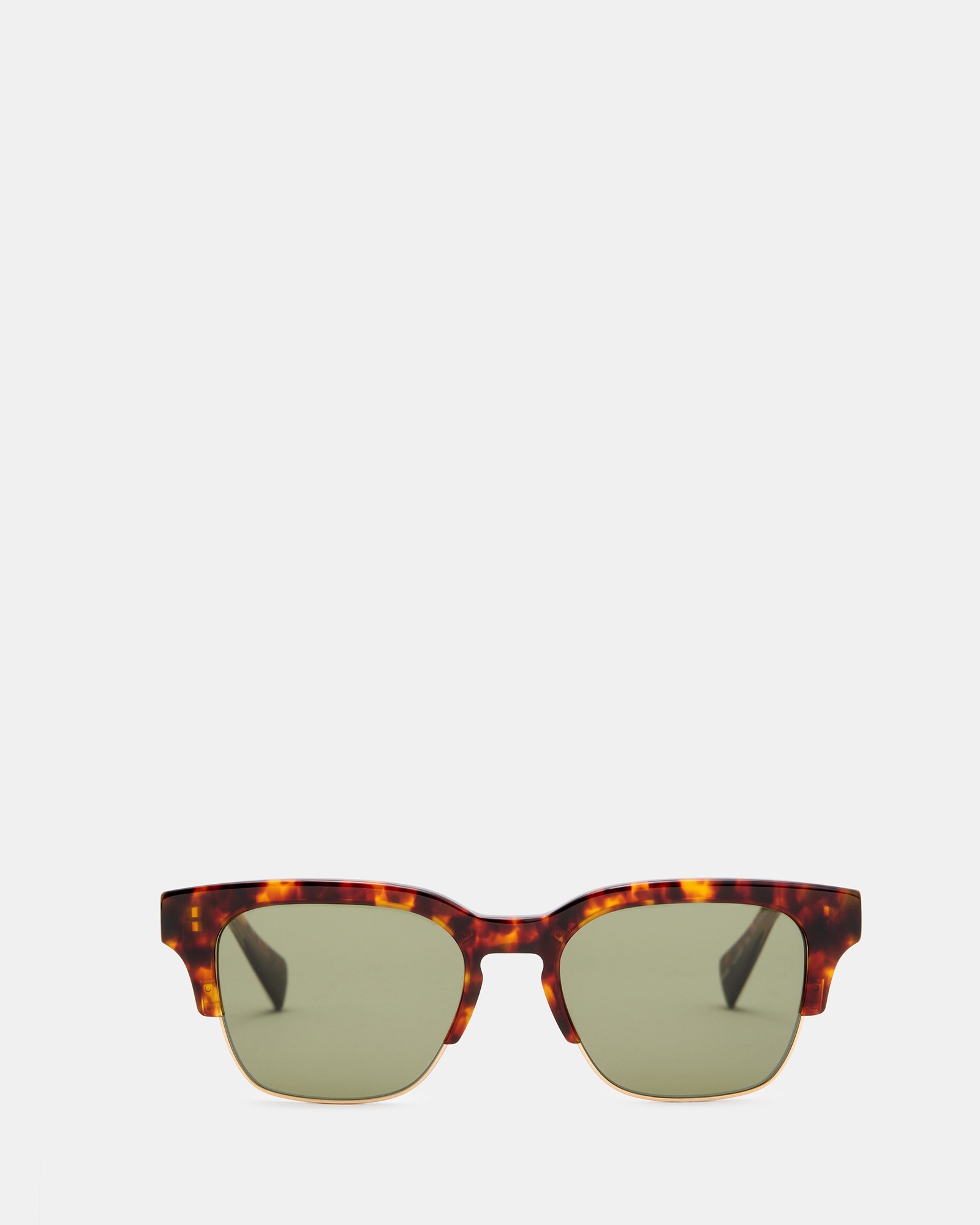 AllSaints Zinner Retro Square Sunglasses,, CLASSIC TORT