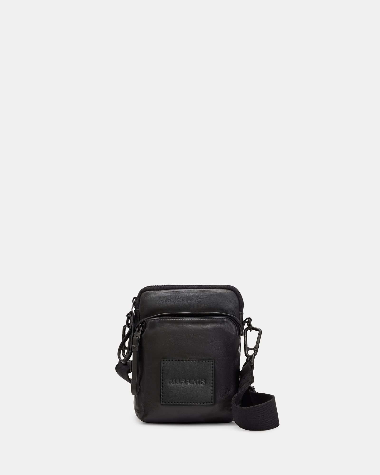 AllSaints Falcon Leather Pouch Bag,, Black