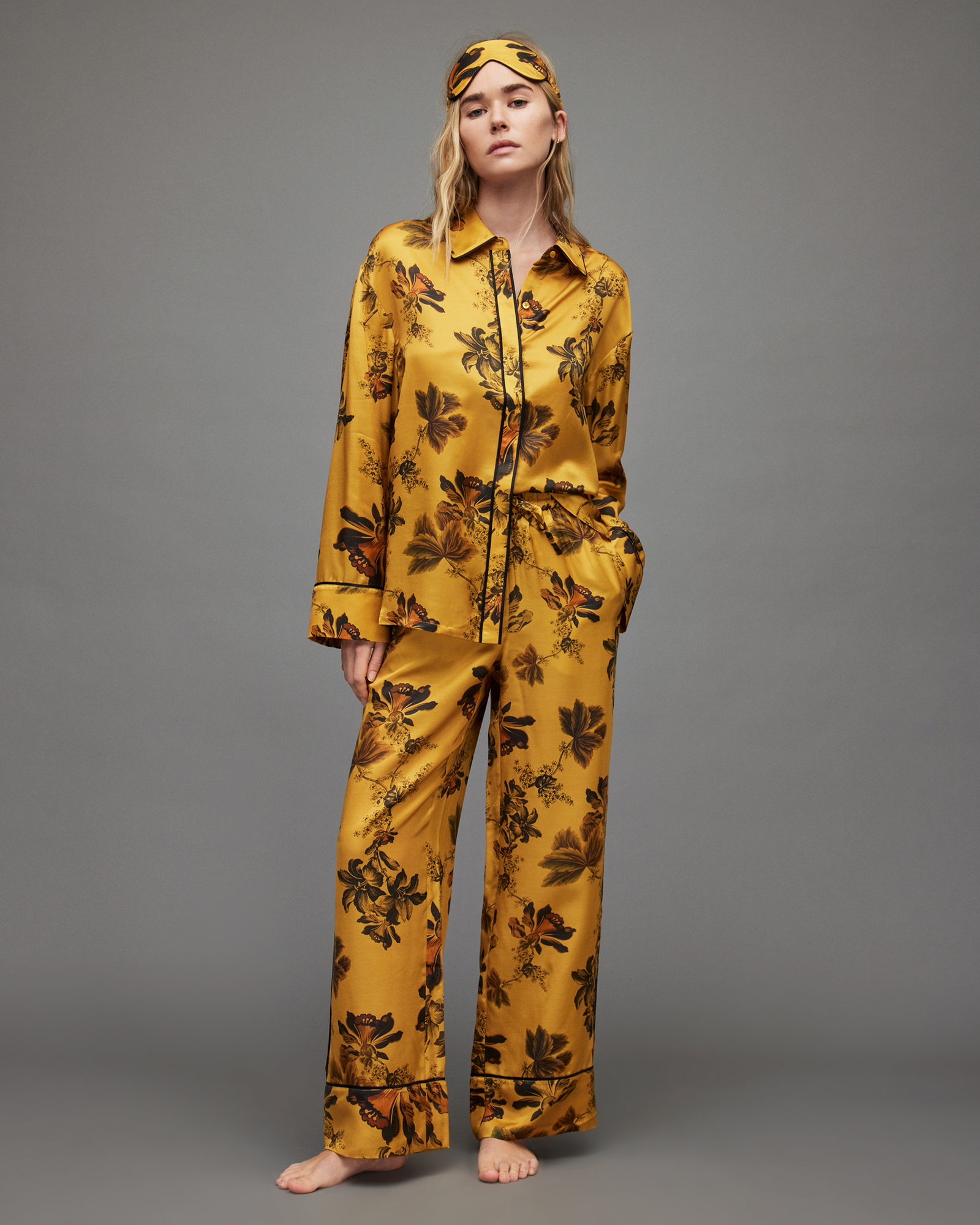 AllSaints Sofi Lilly Silk Blend Pyjama Trousers