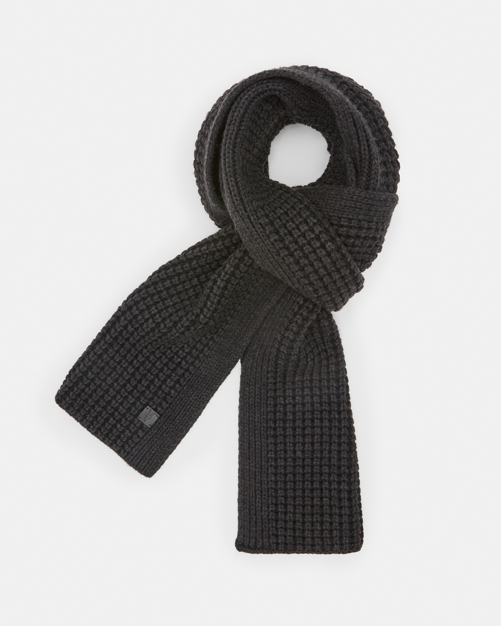AllSaints Nevada Ribbed Wool Blend Scarf