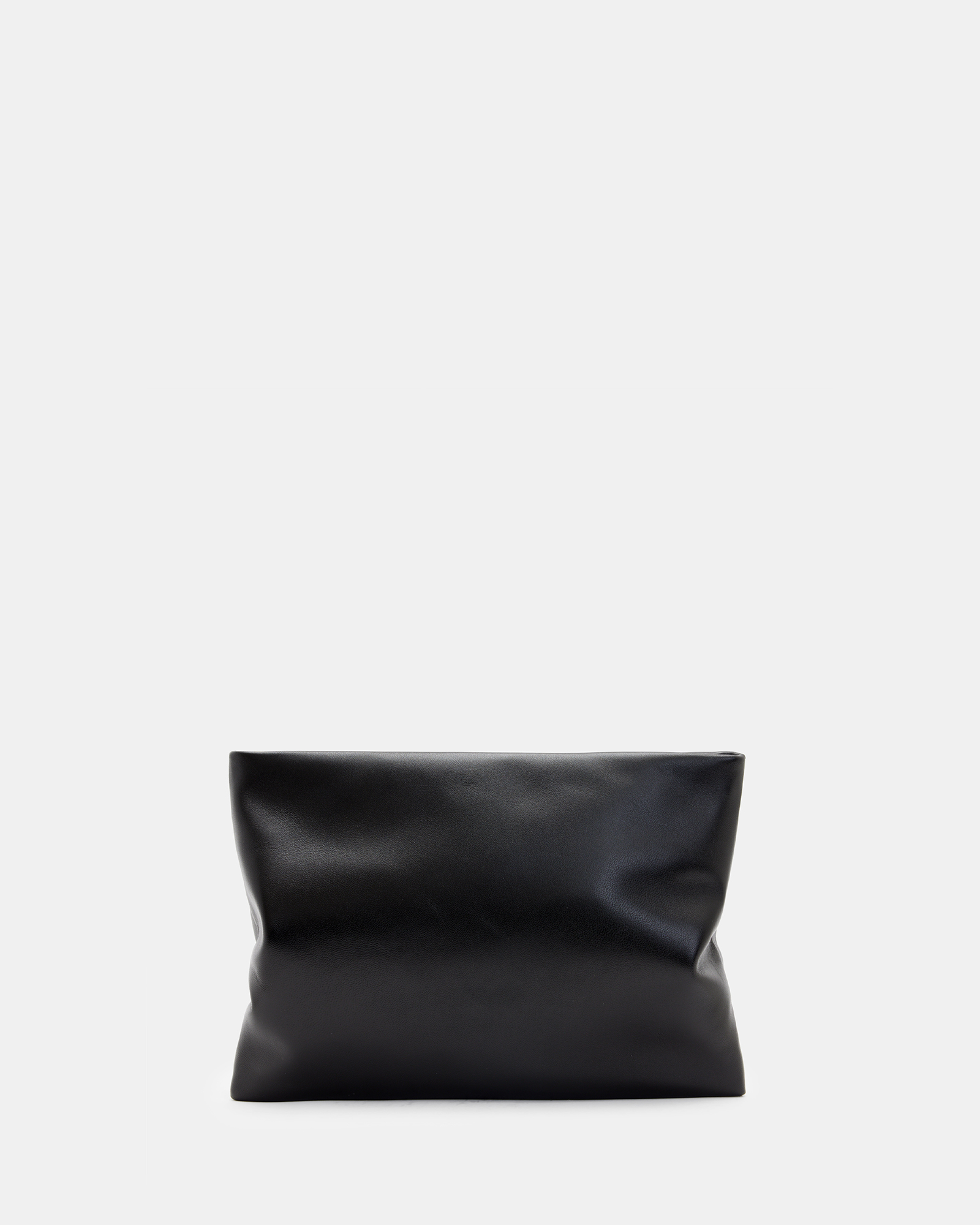 Shop Allsaints Bettina Leather Clutch Bag, In Black