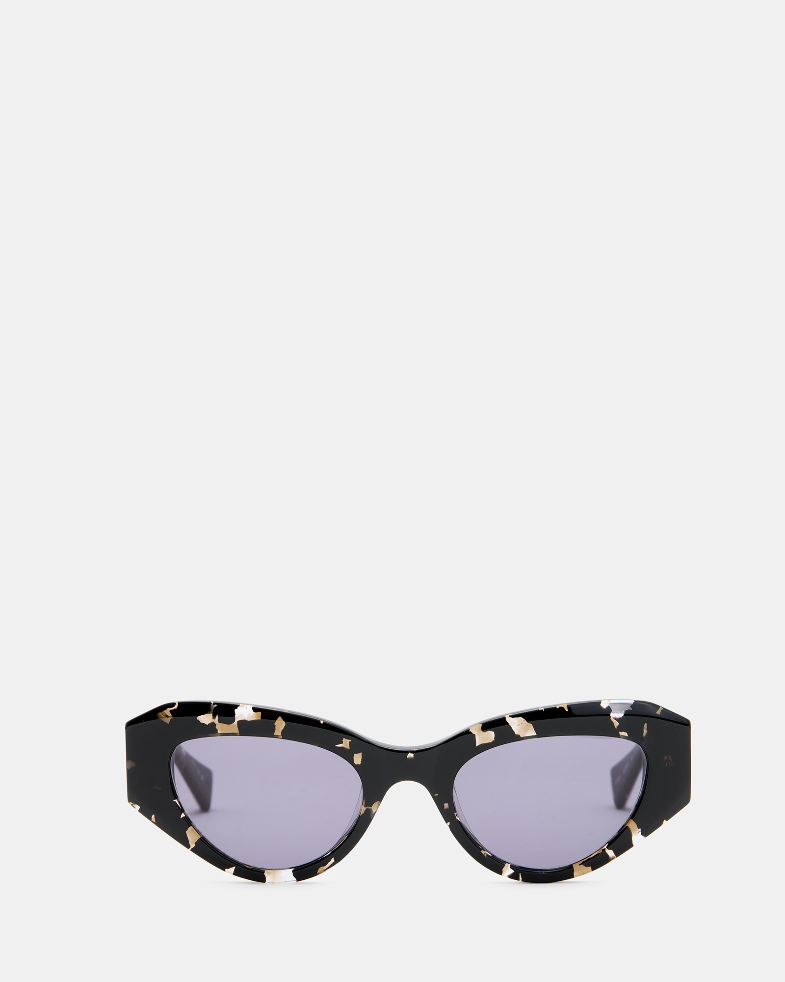 Allsaints Calypso Bevelled Cat Eye Sunglasses In Black