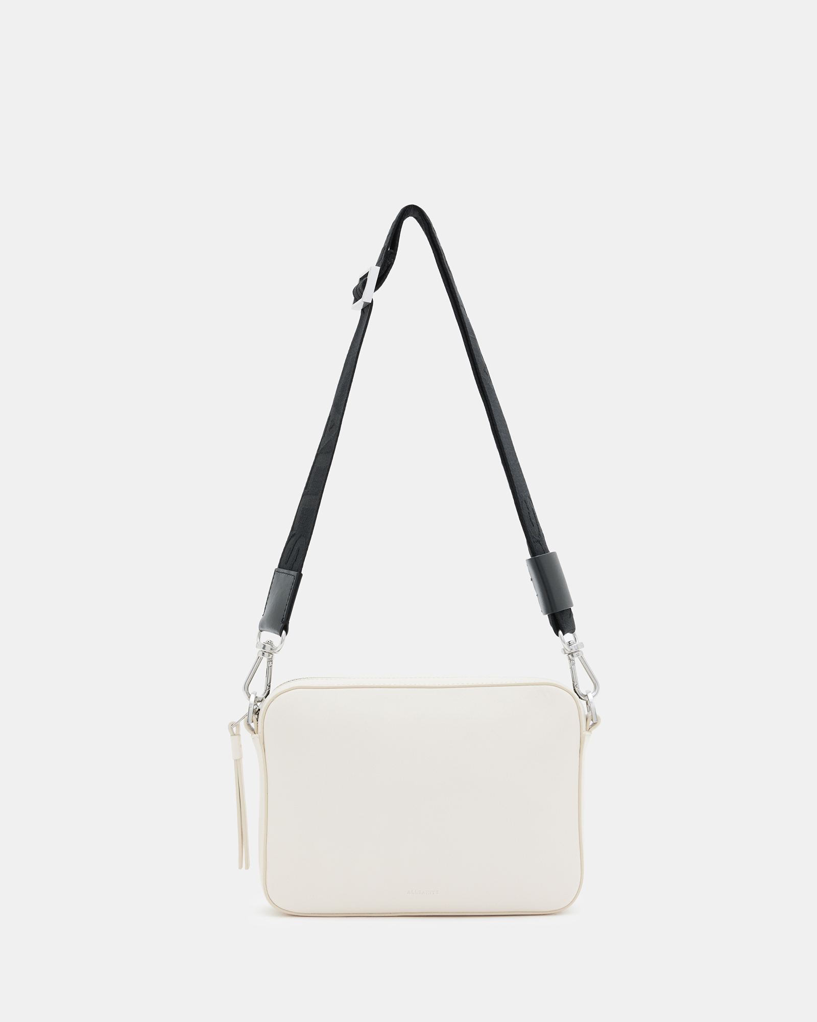 AllSaints Lucille Leather Crossbody Bag,, DESERT WHITE