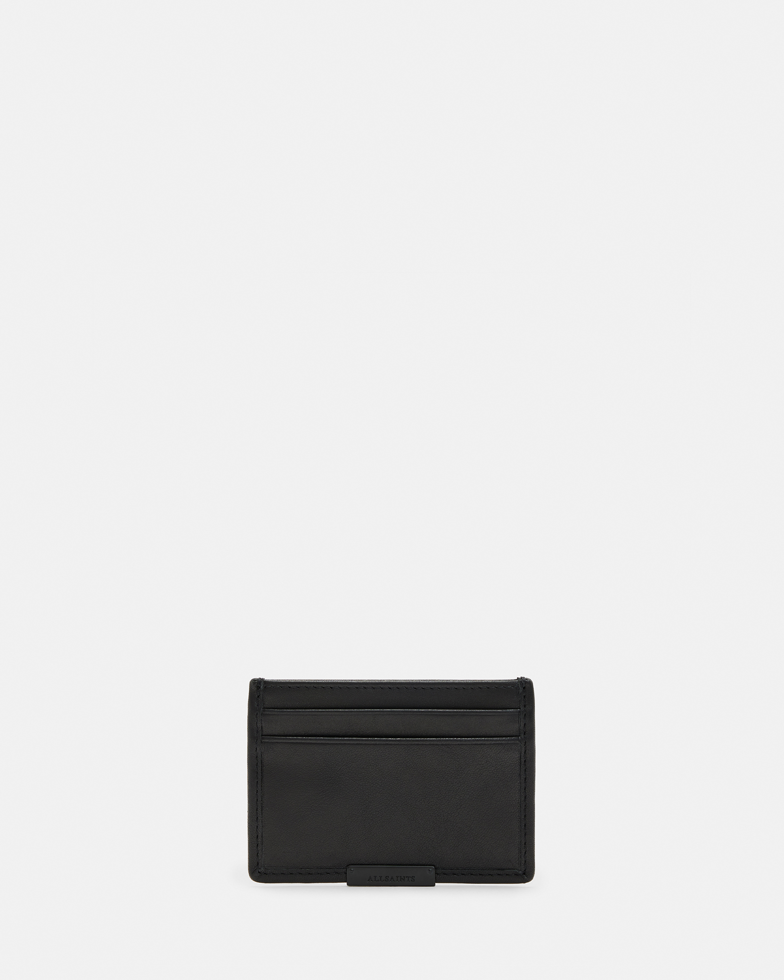 AllSaints Dove Leather Cardholder Wallet,, Black, Size: One Size