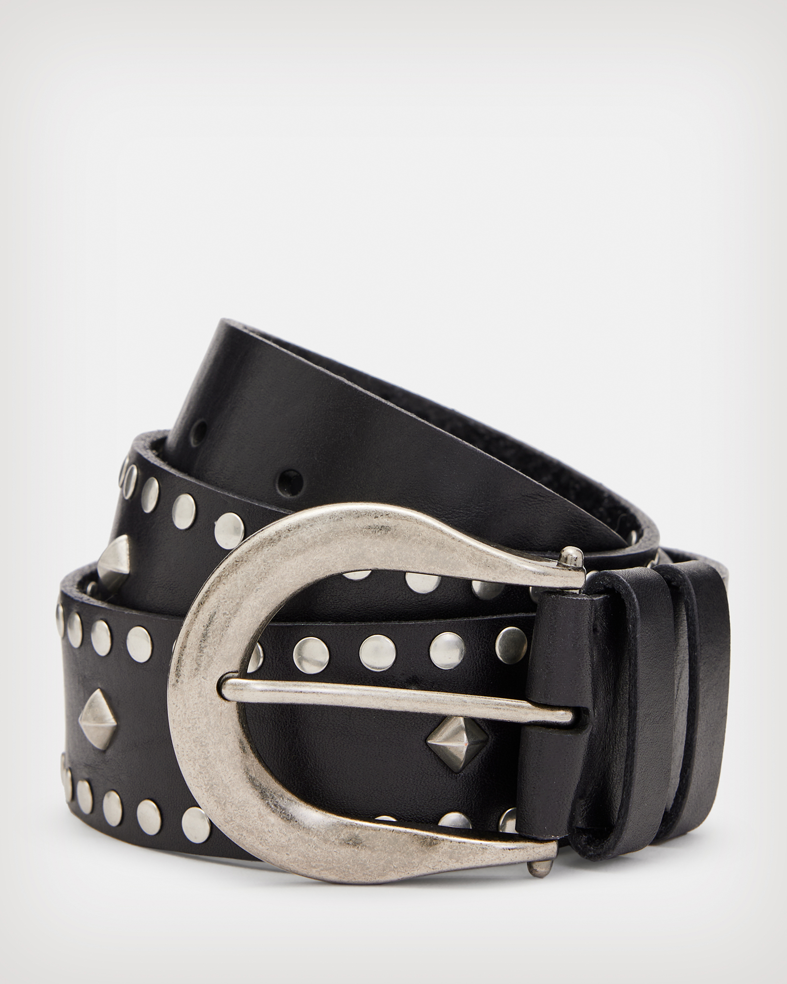 AllSaints Callie Leather Studded Belt
