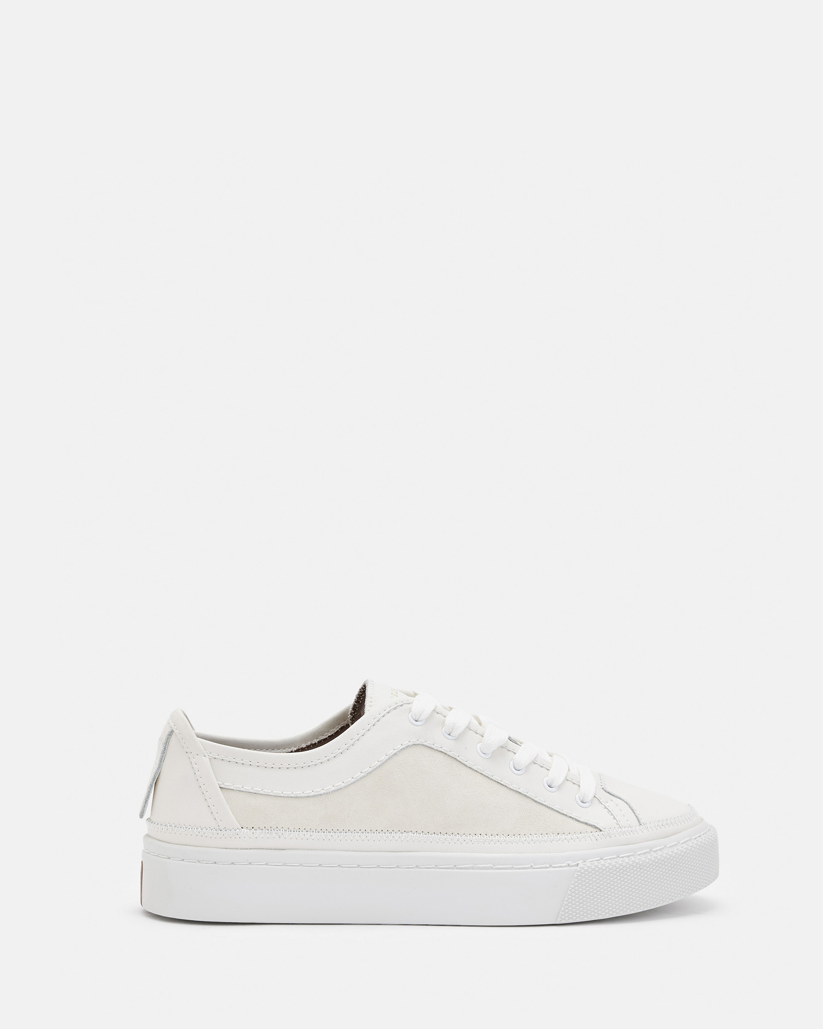 AllSaints Milla Suede Lace Up Sneakers,, Chalk White