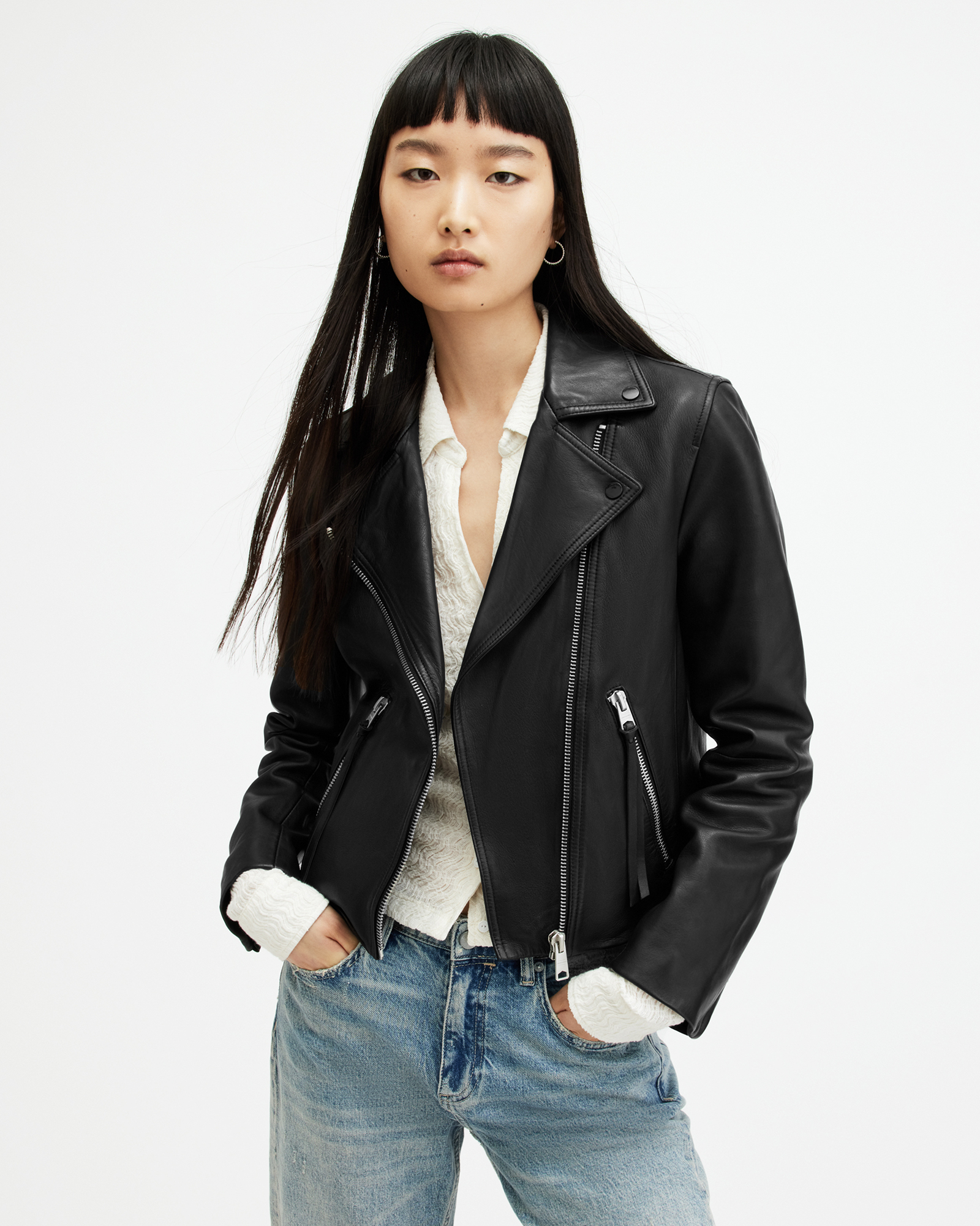 Biker jacket - Black - Ladies | H&M IN-atpcosmetics.com.vn