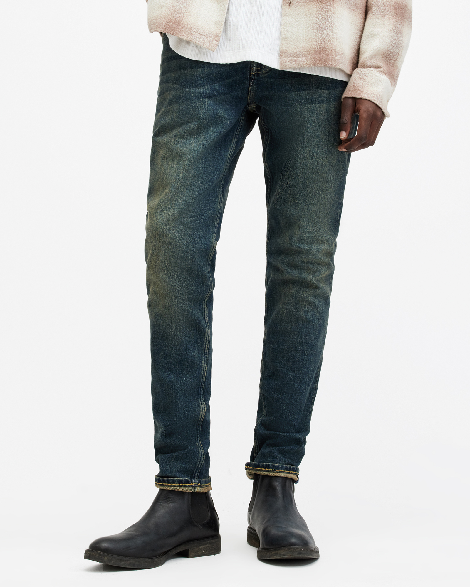 AllSaints Rex Slim Fit Stretch Denim Jeans,, TINTED INDIGO