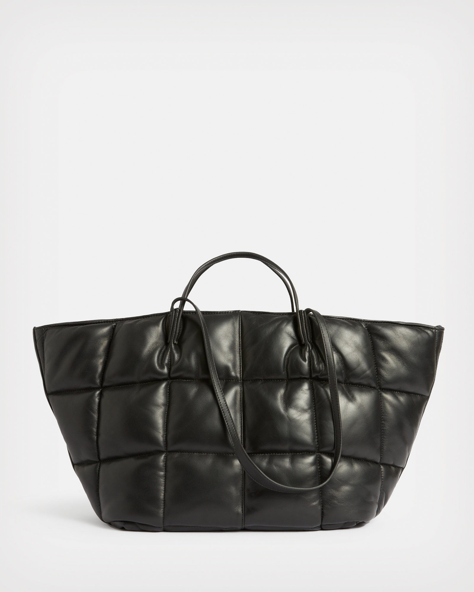 AllSaints Nadaline Leather Quilted Tote Bag
