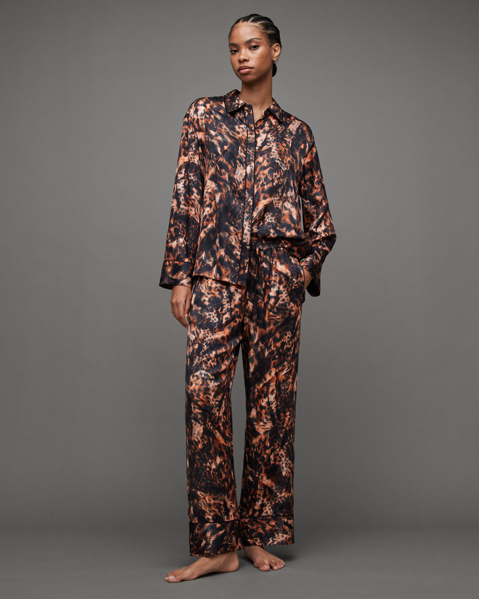 AllSaints Sofi Silk Blend Spark Pyjama Trousers