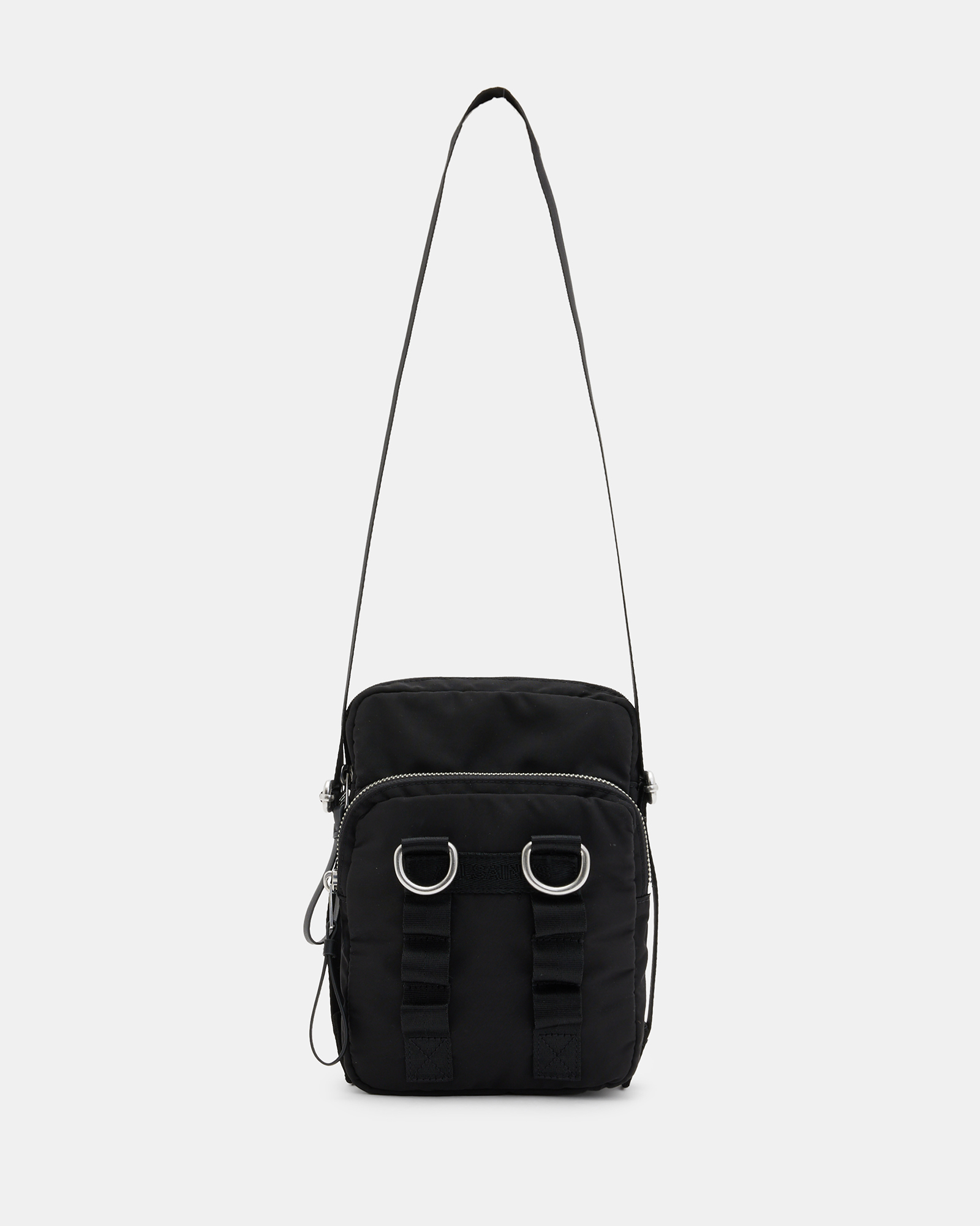 Allsaints Steppe Recycled Crossbody Bag In Black