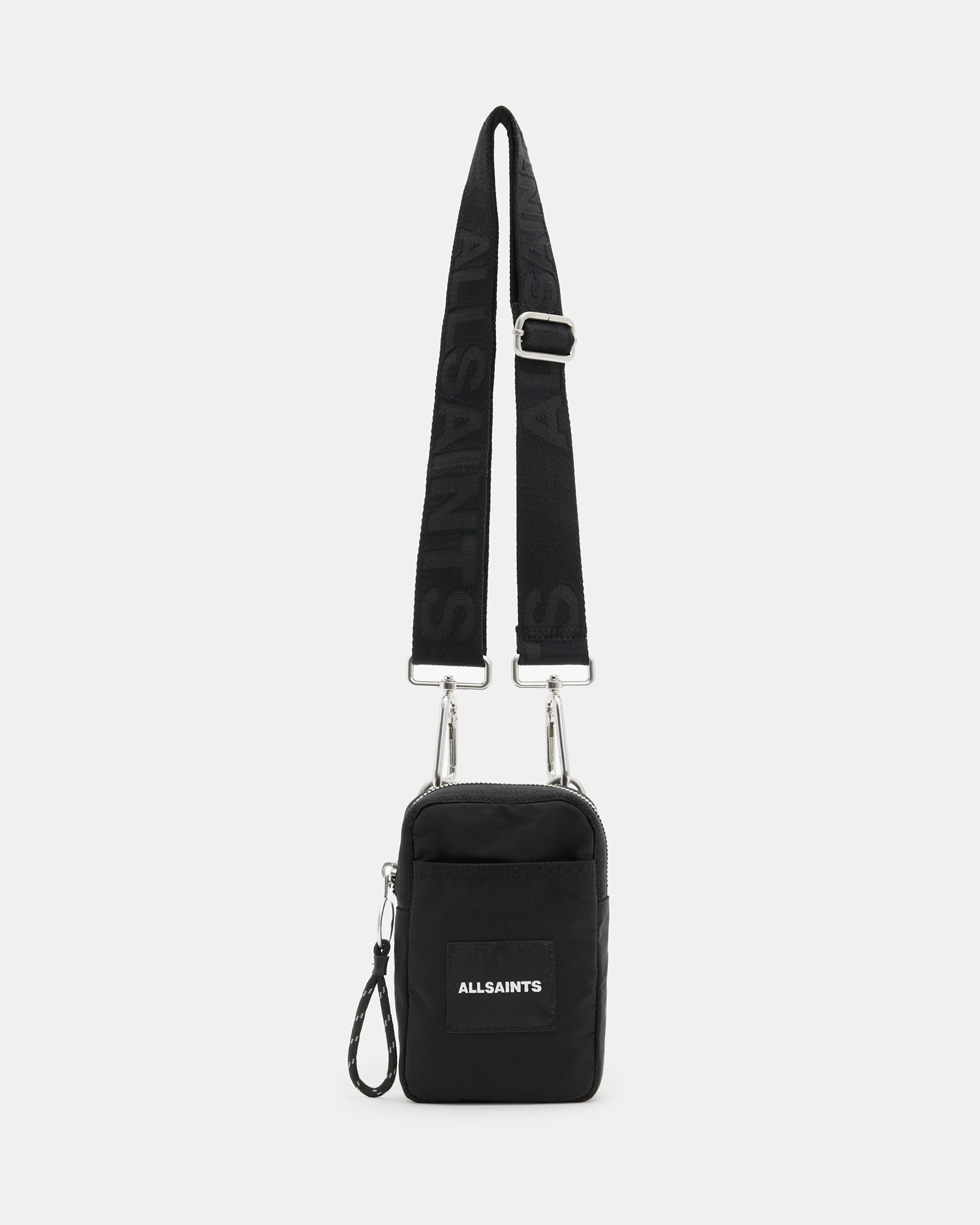 AllSaints Zumo Recycled Phone Pouch,, Black