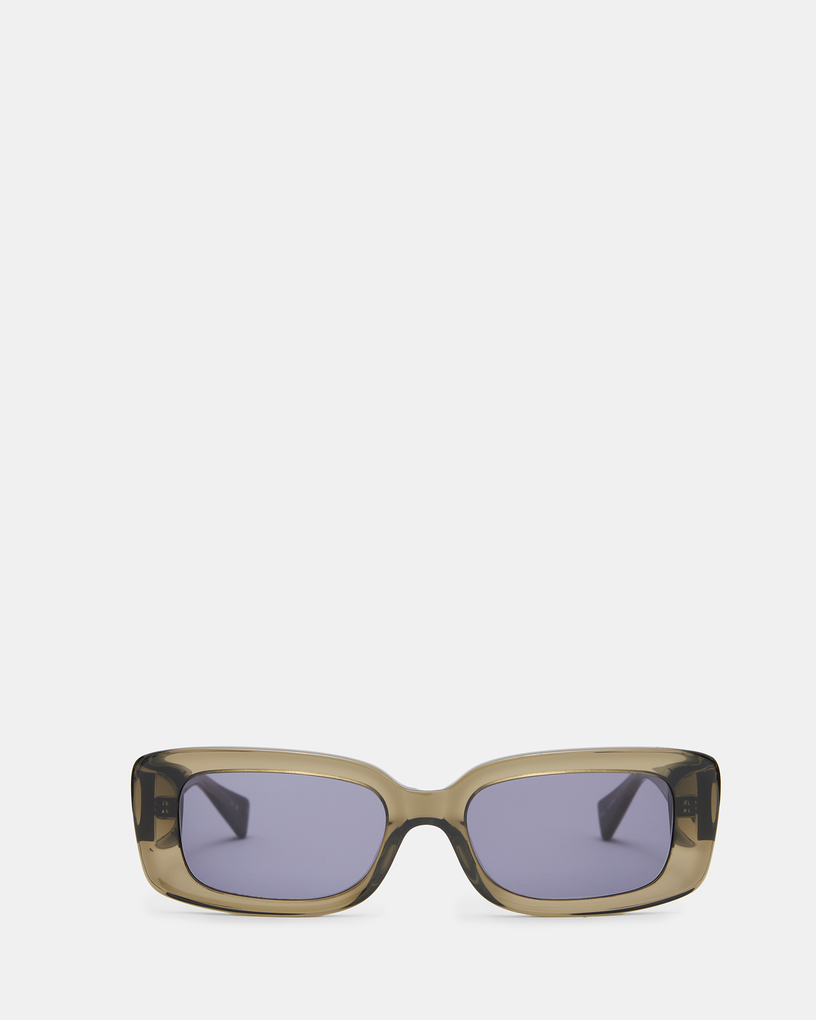 AllSaints Sonic Rectangular Sunglasses,, Khaki