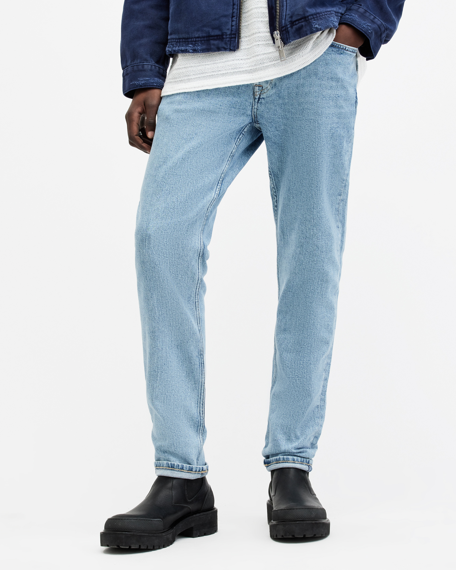 AllSaints Rex Slim Fit Stretch Denim Jeans,, Vintage Indigo
