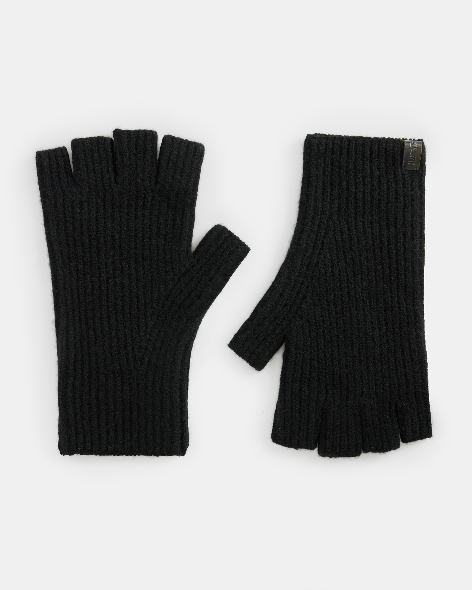 AllSaints Oppose Boiled Wool Fingerless Gloves