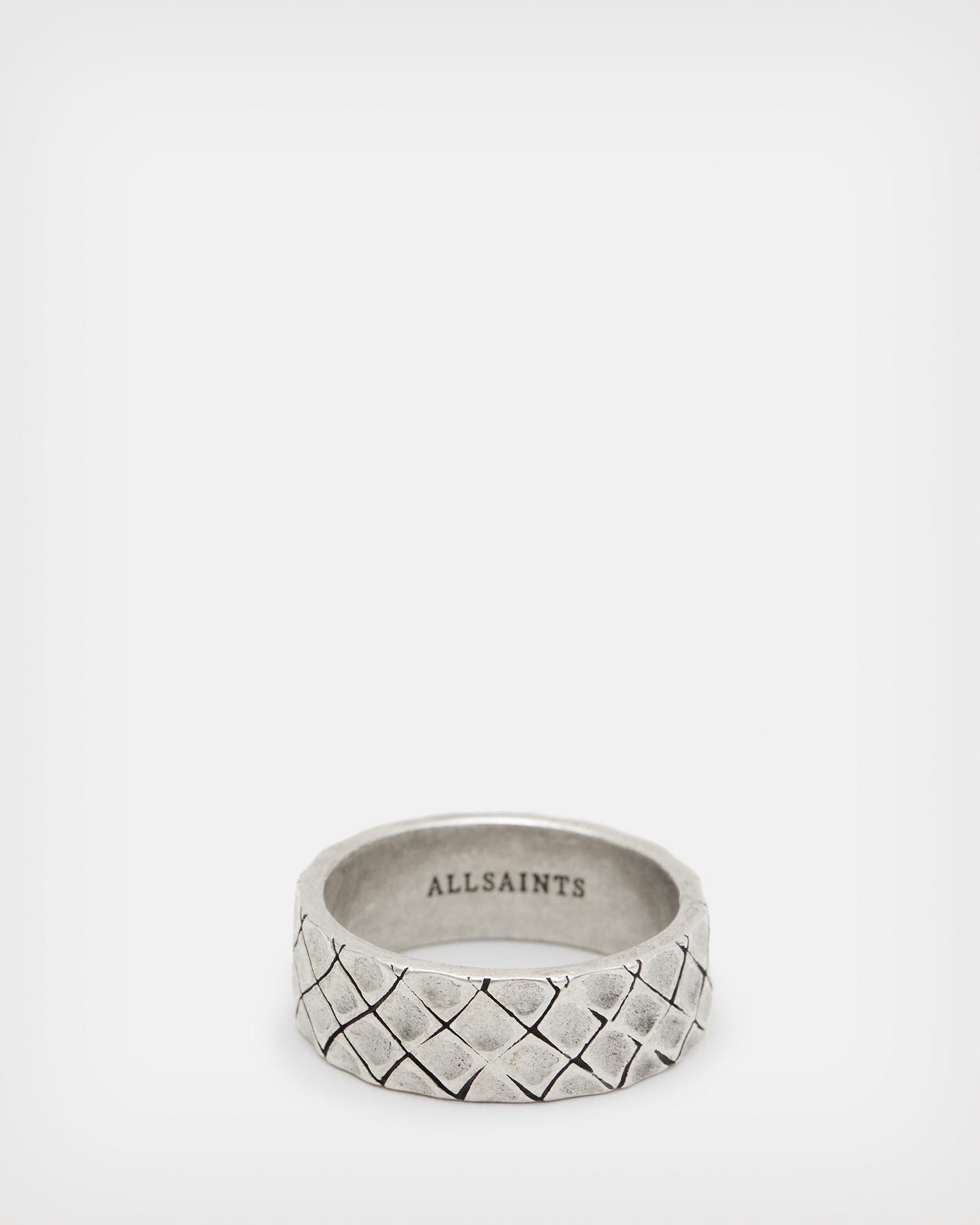AllSaints Reptilia Sterling Silver Band Ring